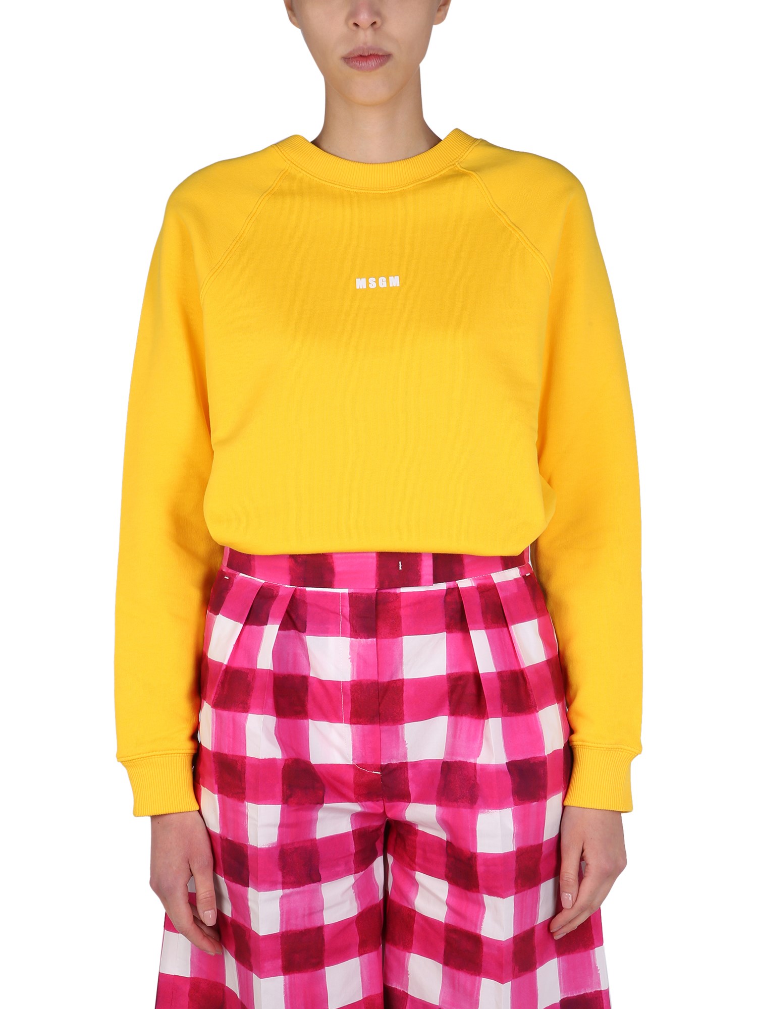 Msgm msgm micro logo print sweatshirt