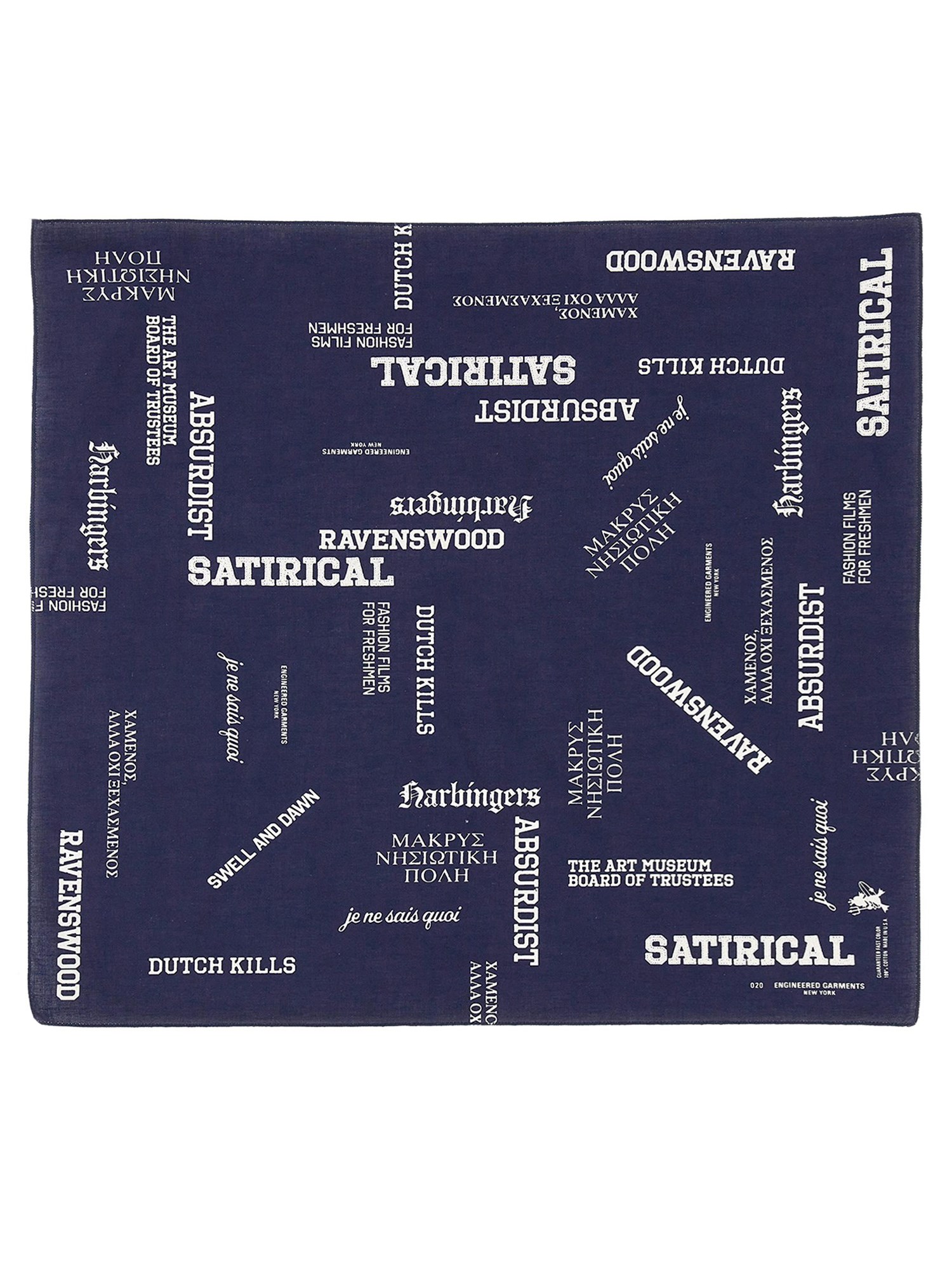 engineered garments engineered garments scarf with print