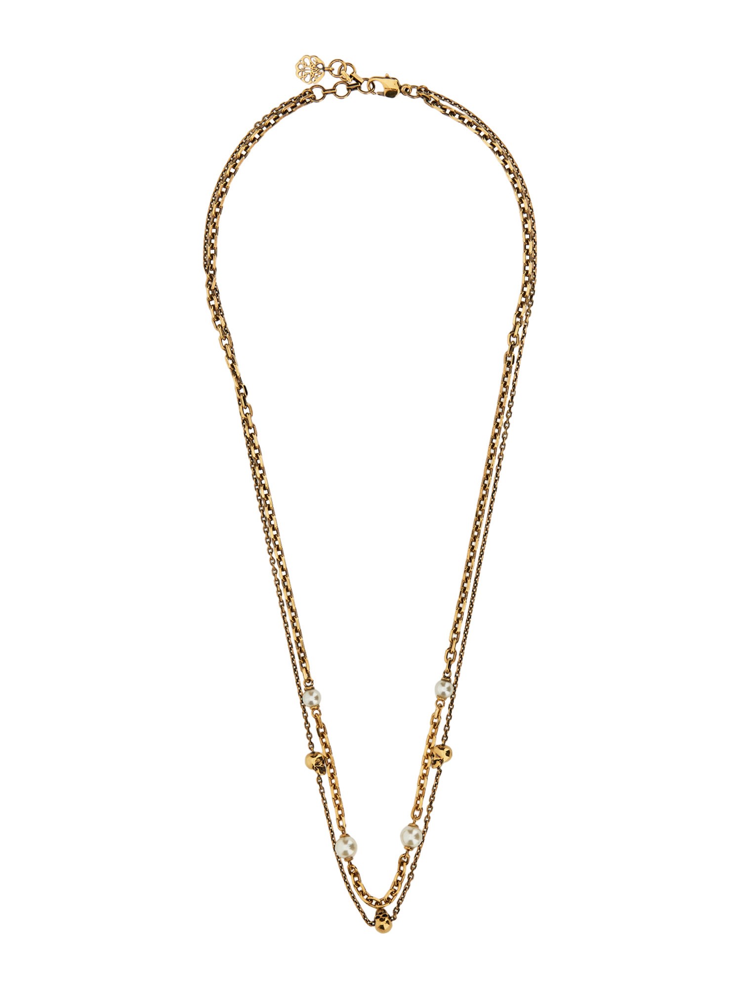 Alexander McQueen alexander mcqueen skull pearl chain necklace