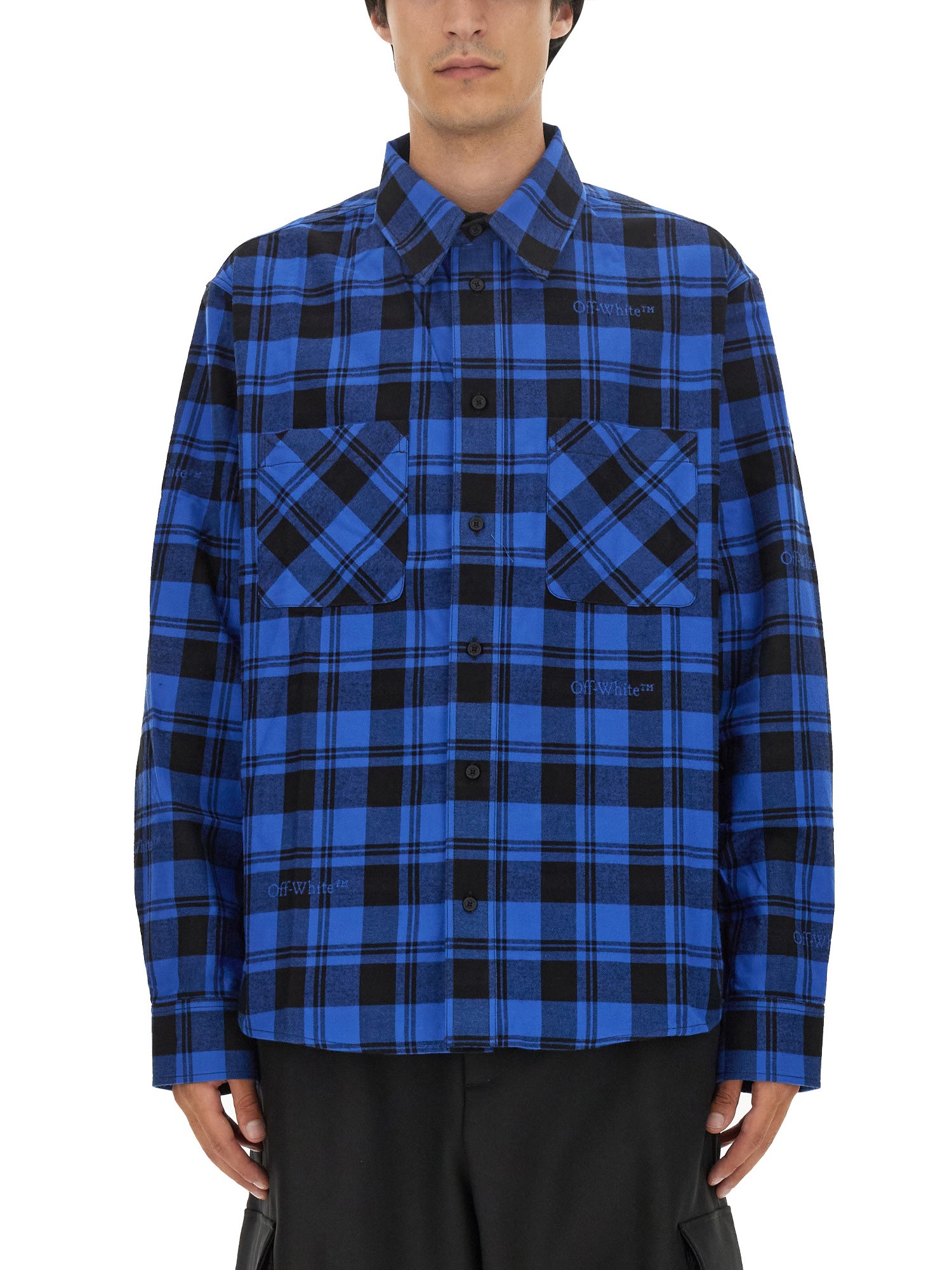 OFF-WHITE off-white check print shirt