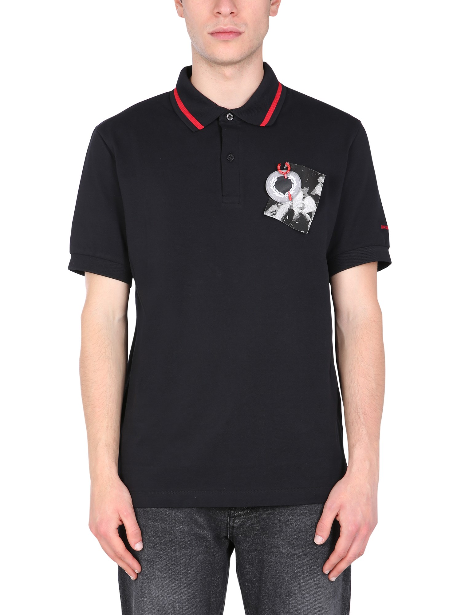 fred perry x raf simons fred perry x raf simons regular fit polo