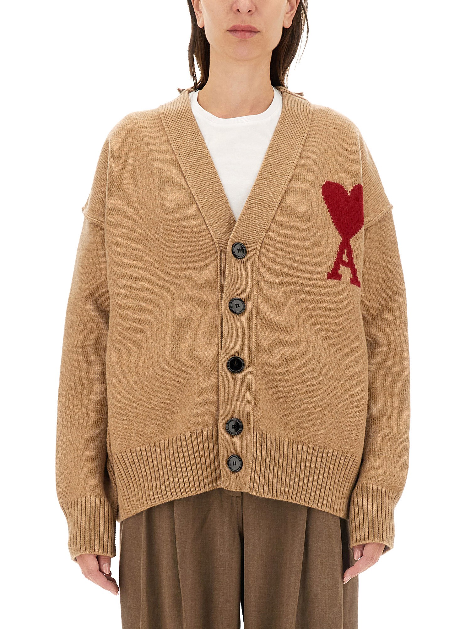 Ami Paris ami paris cardigan with logo