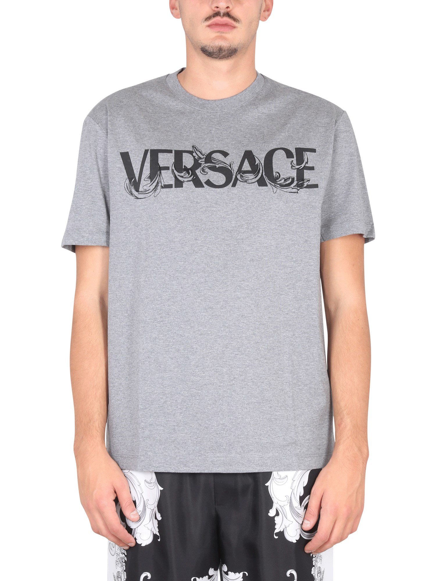 Versace versace t-shirt with baroque logo