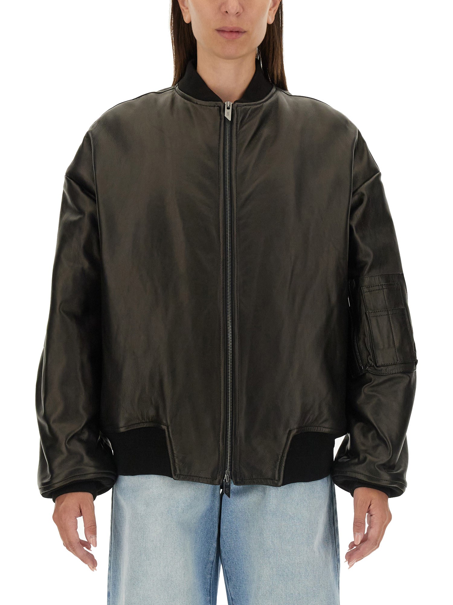 Salvatore Santoro salvatore santoro leather bomber jacket