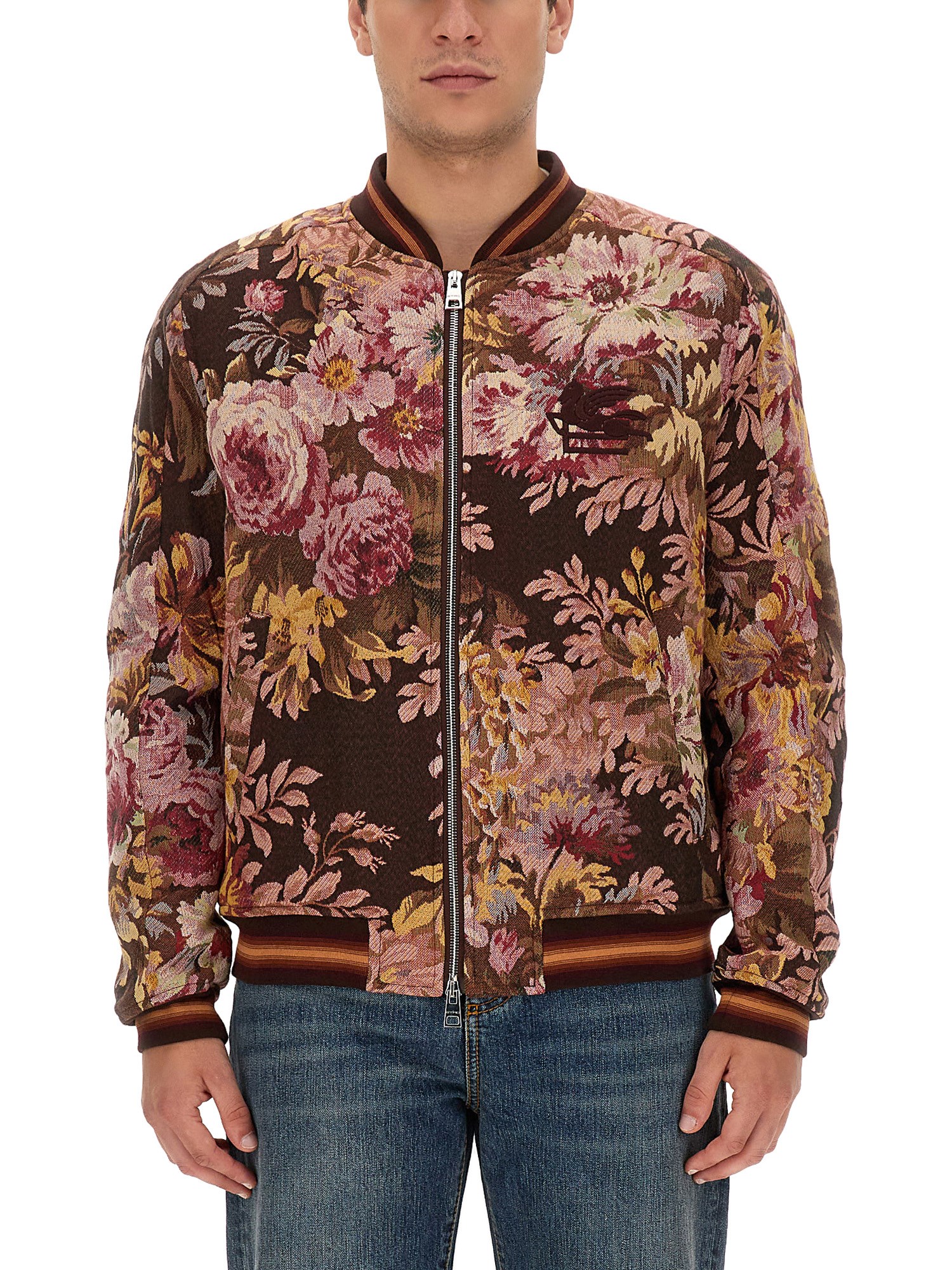 Etro etro floral print bomber jacket