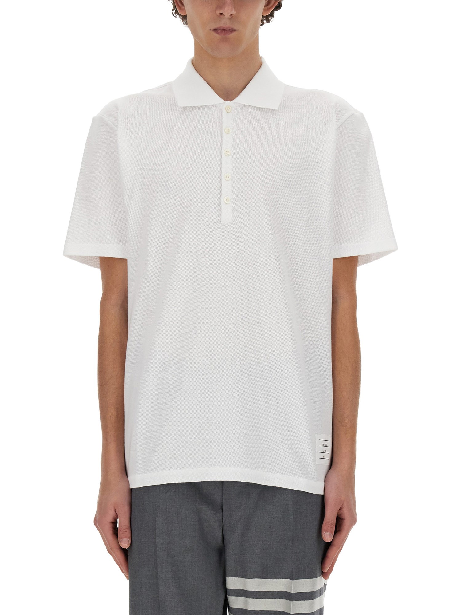 Thom Browne thom browne cotton pique polo