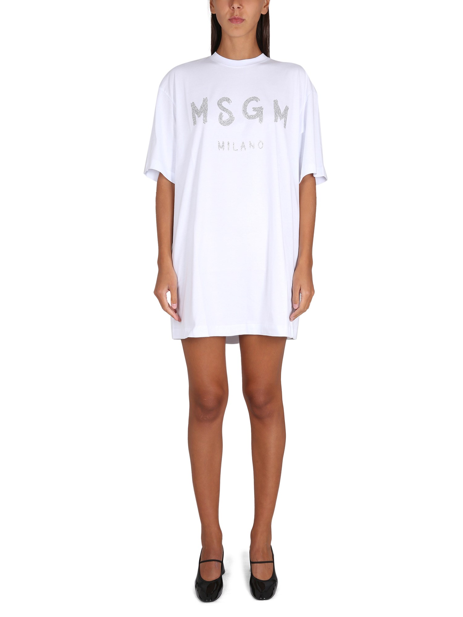 Msgm msgm brushed logo dress