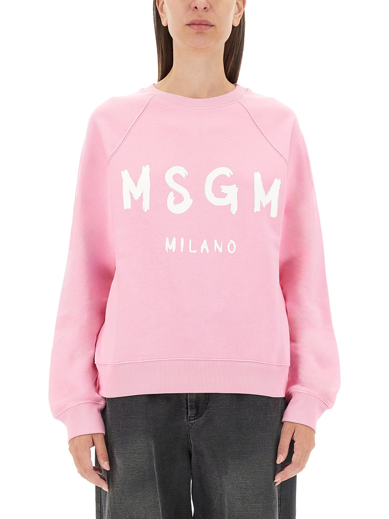 Msgm msgm sweatshirt with brushed logo