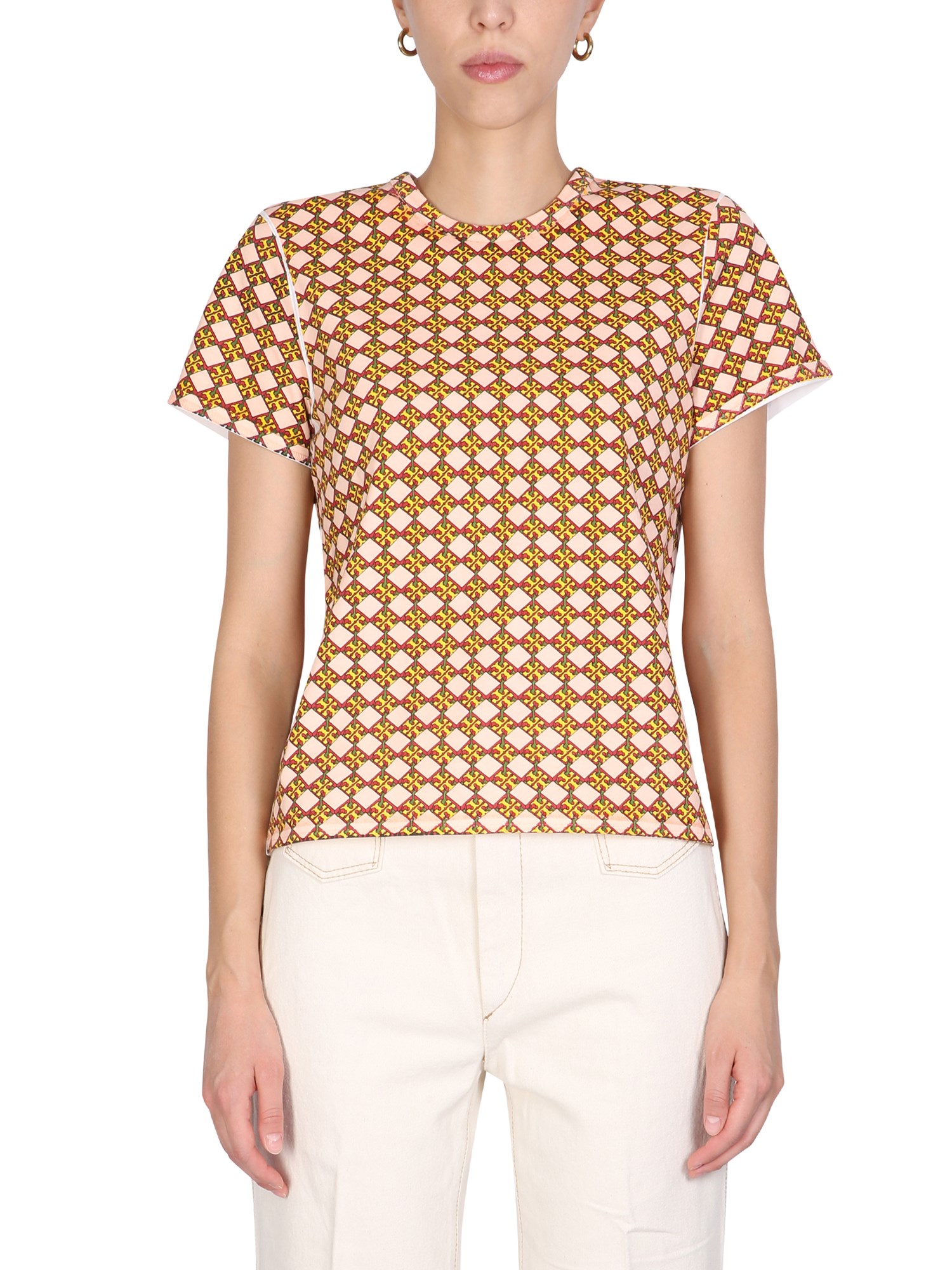 Tory Burch tory burch t-shirt with all over logo print