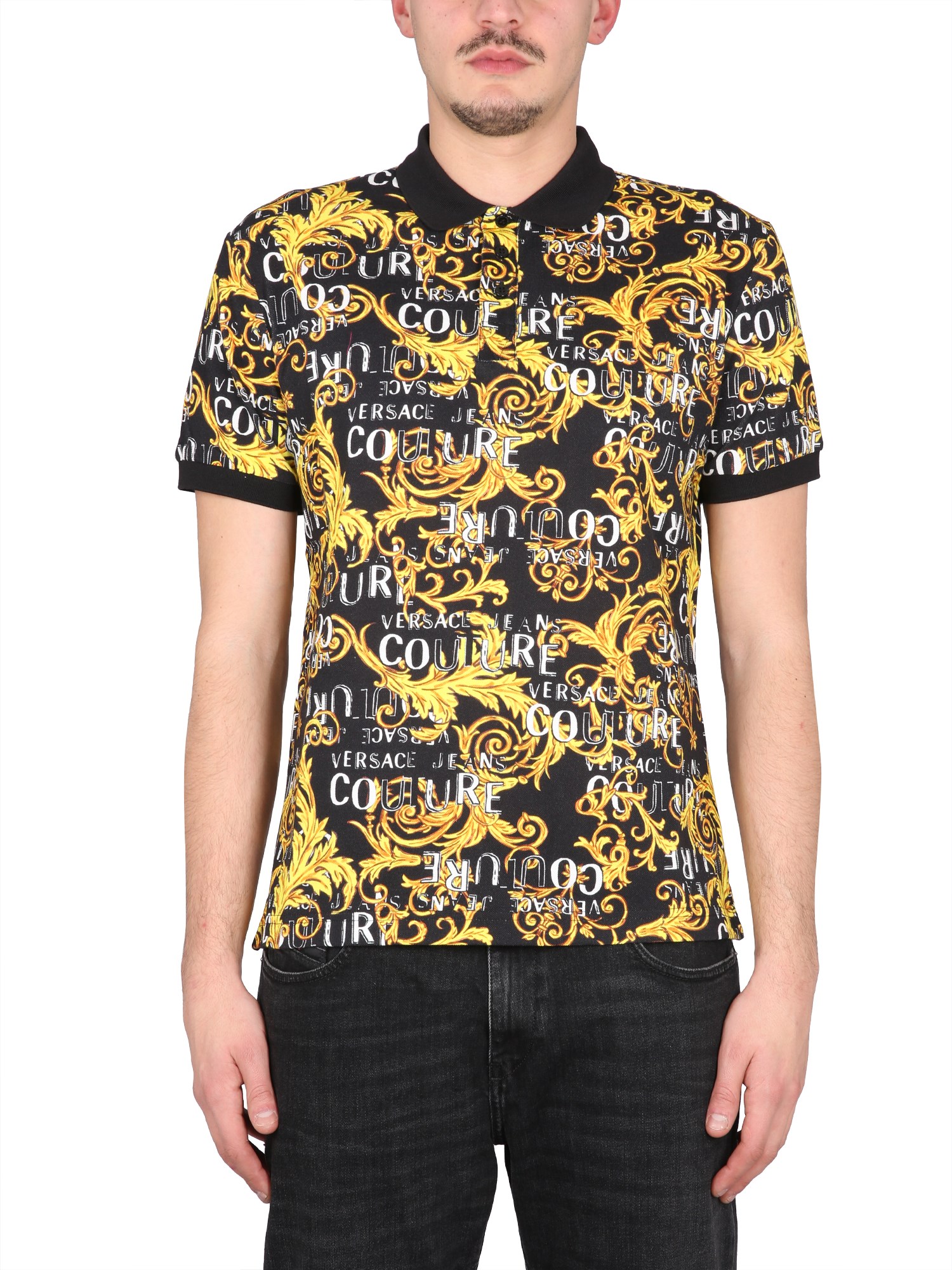 Versace Jeans Couture versace jeans couture polo shirt with logo