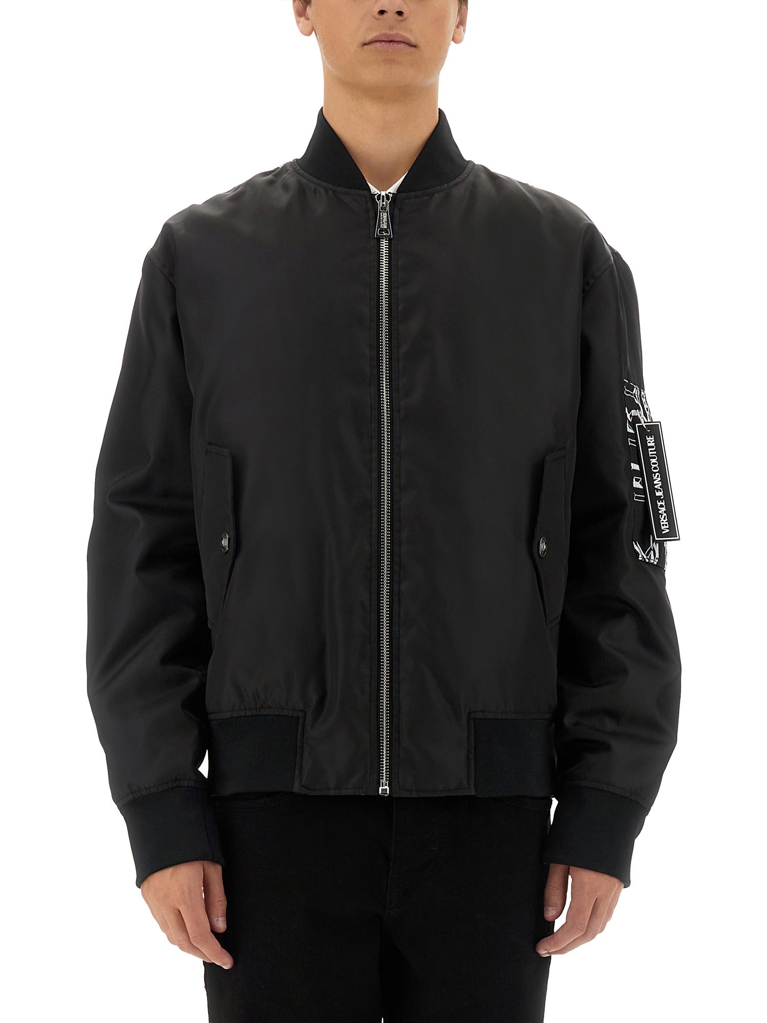 Versace Jeans Couture versace jeans couture bomber jacket with logo