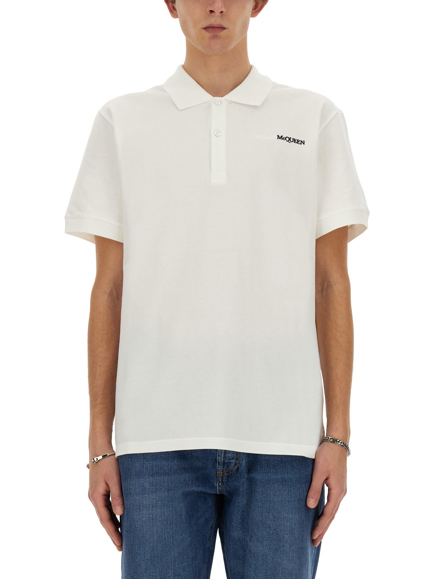 Alexander McQueen alexander mcqueen polo with logo embroidery