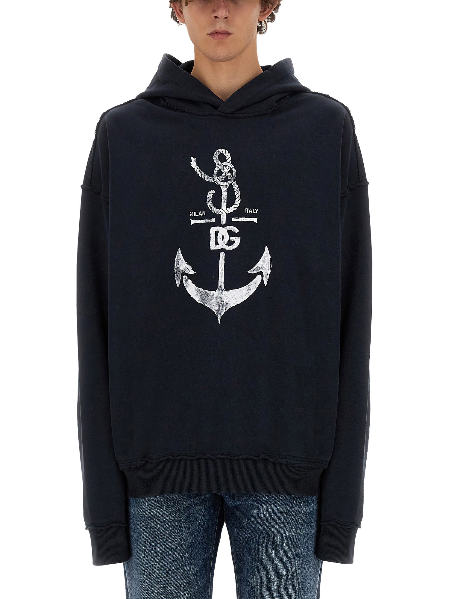 Dolce & Gabbana dolce & gabbana sweatshirt with navy print