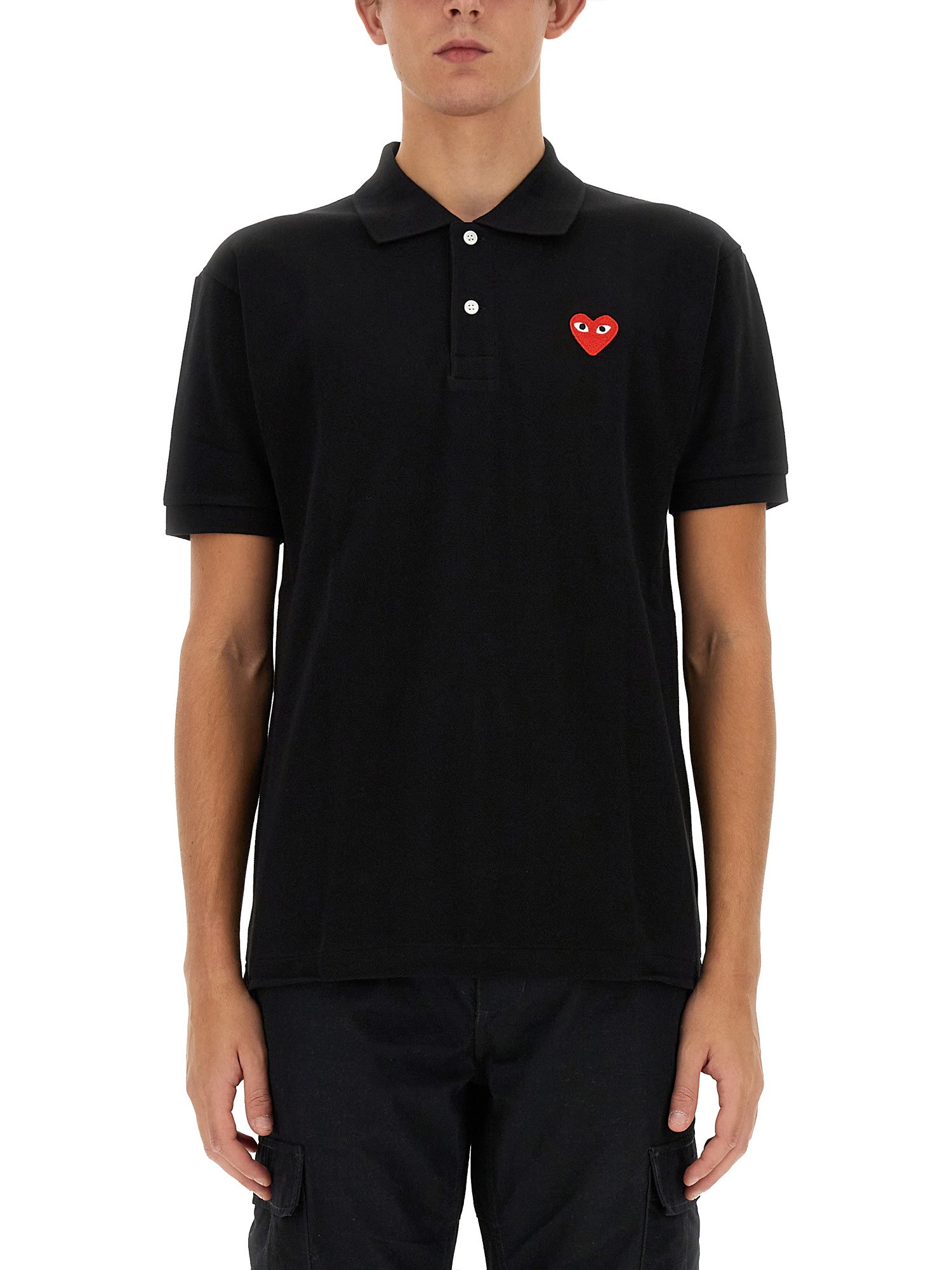 Comme Des Garçons Play comme des garcons play polo with logo embroidery