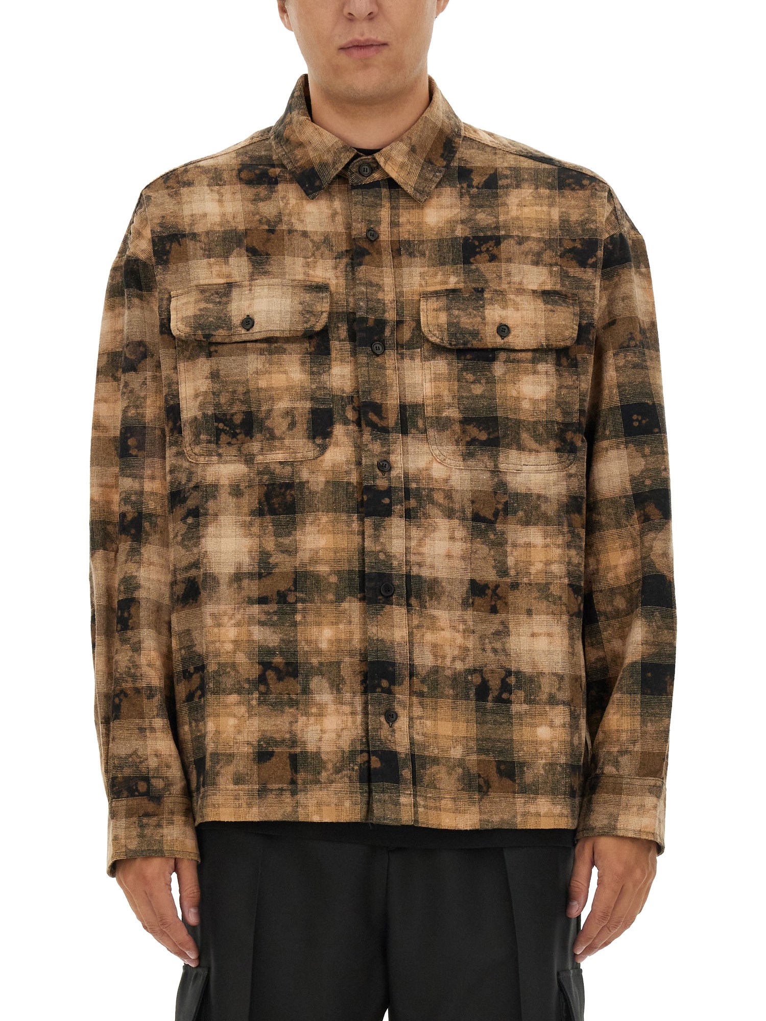 PALM ANGELS palm angels plaid shirt