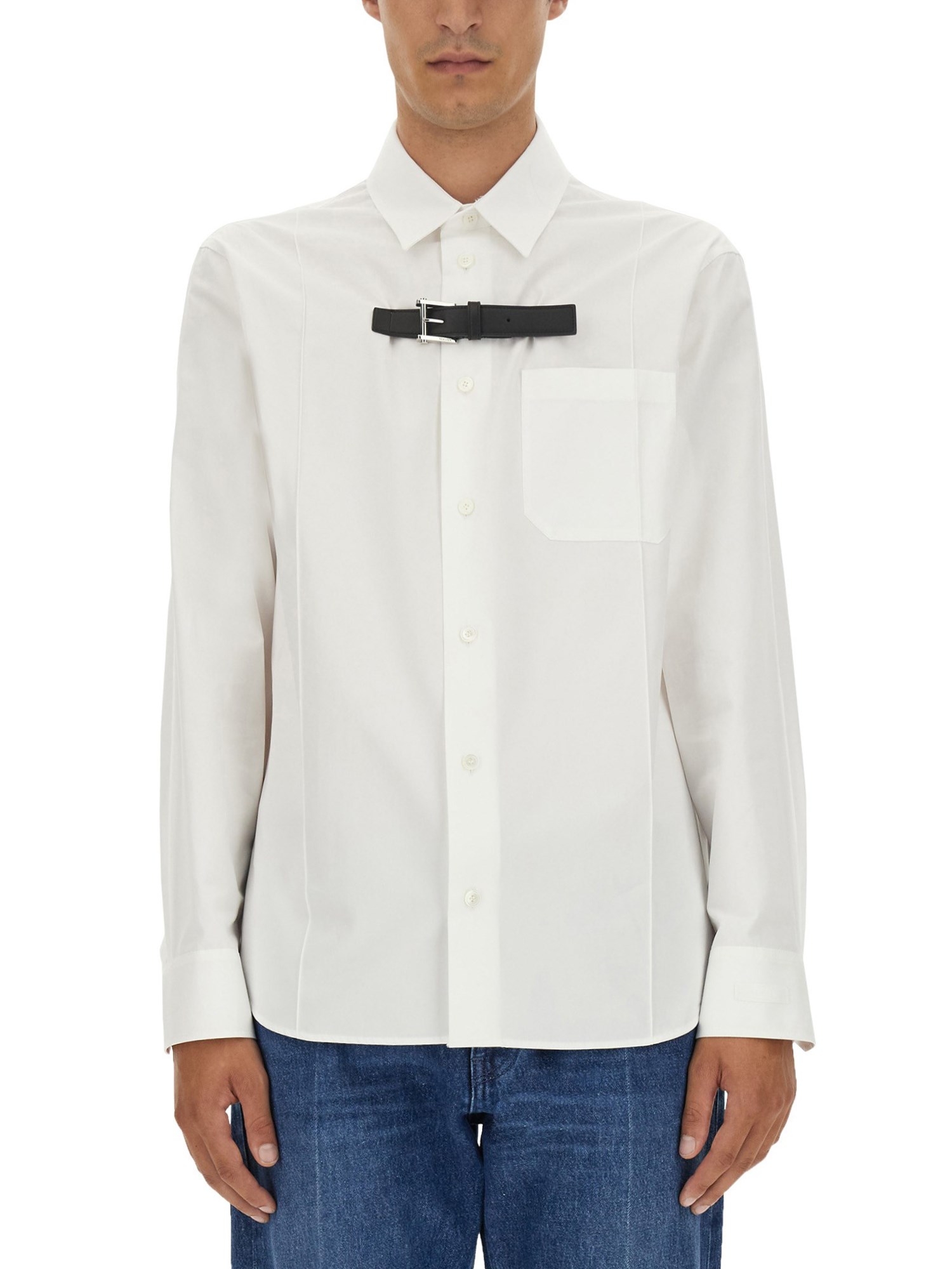 Versace versace formal shirt with buckle