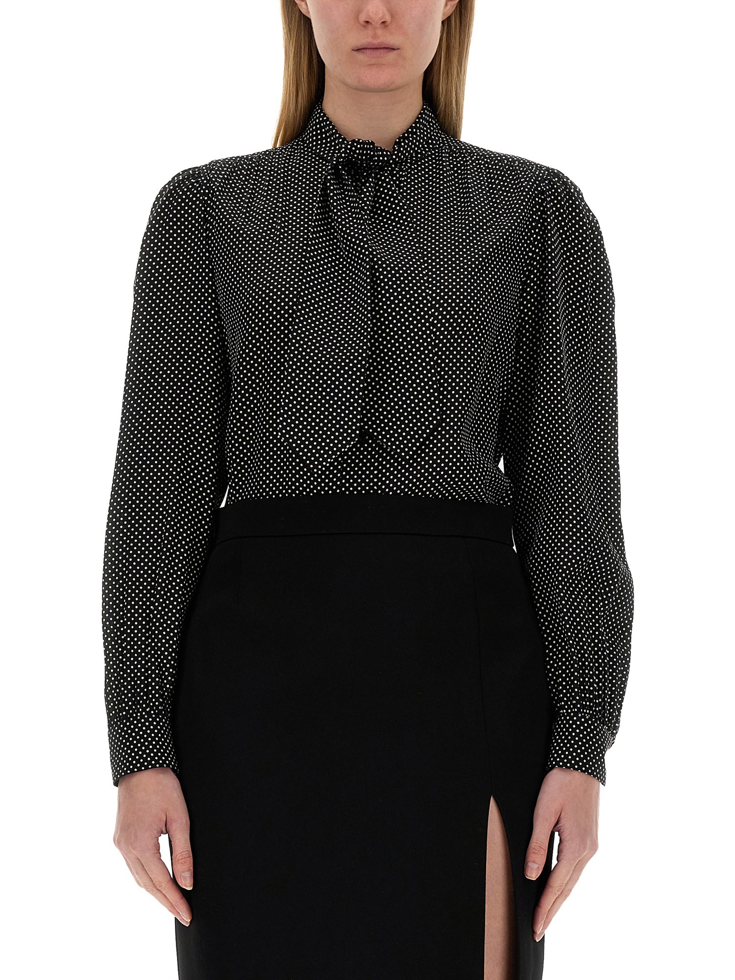 Saint Laurent saint laurent blouse with lavalliere collar