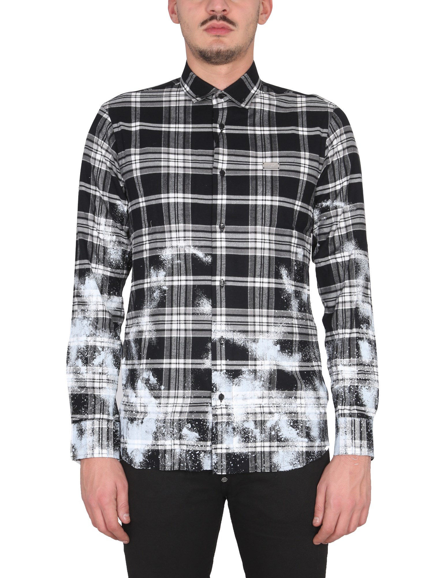 Philipp Plein philipp plein tartan pattern shirt