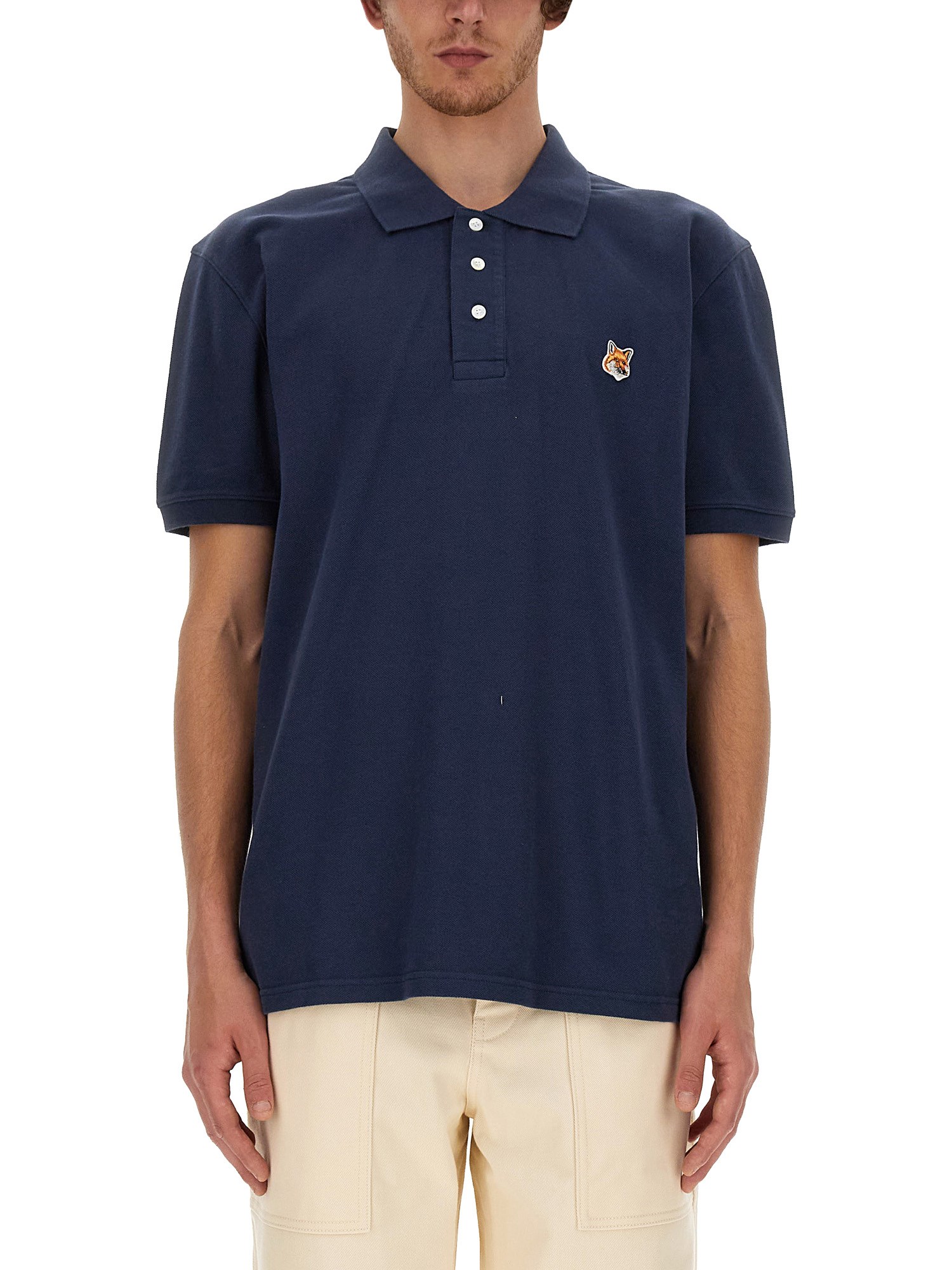 Maison Kitsuné maison kitsuné polo shirt with fox head patch