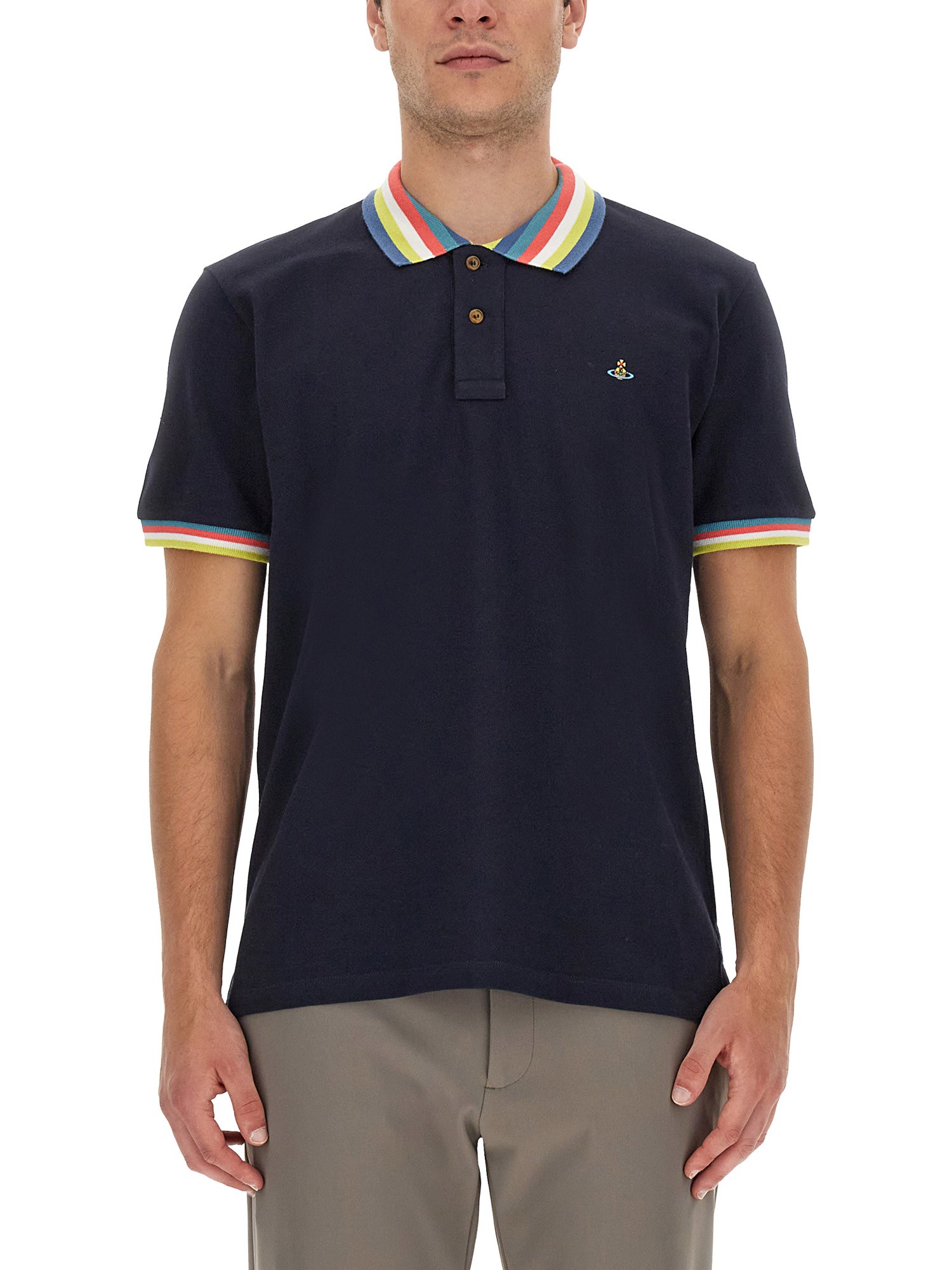 Vivienne Westwood vivienne westwood polo shirt with orb embroidery