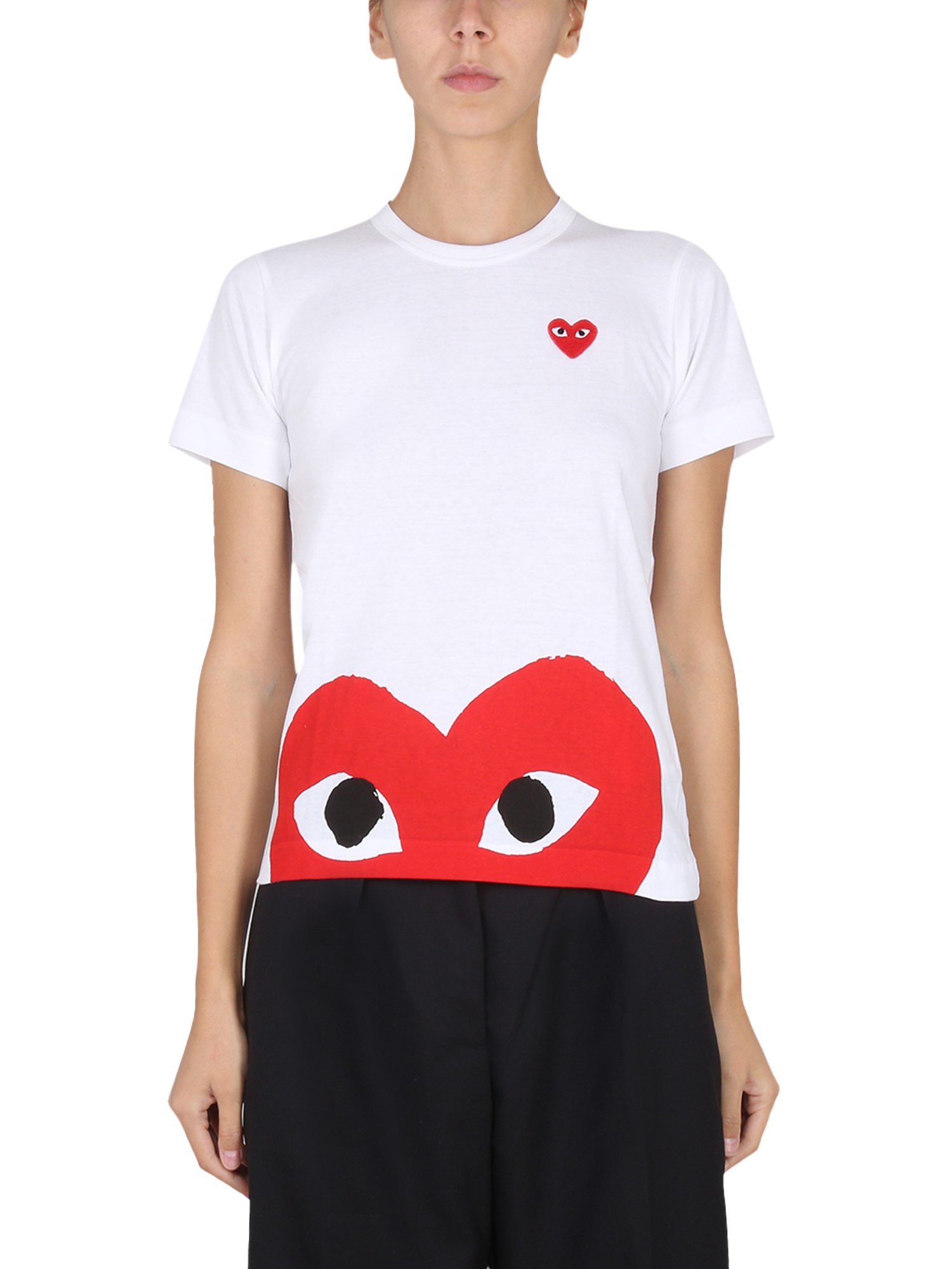 Comme Des Garçons Play comme des garcons play logo print t-shirt