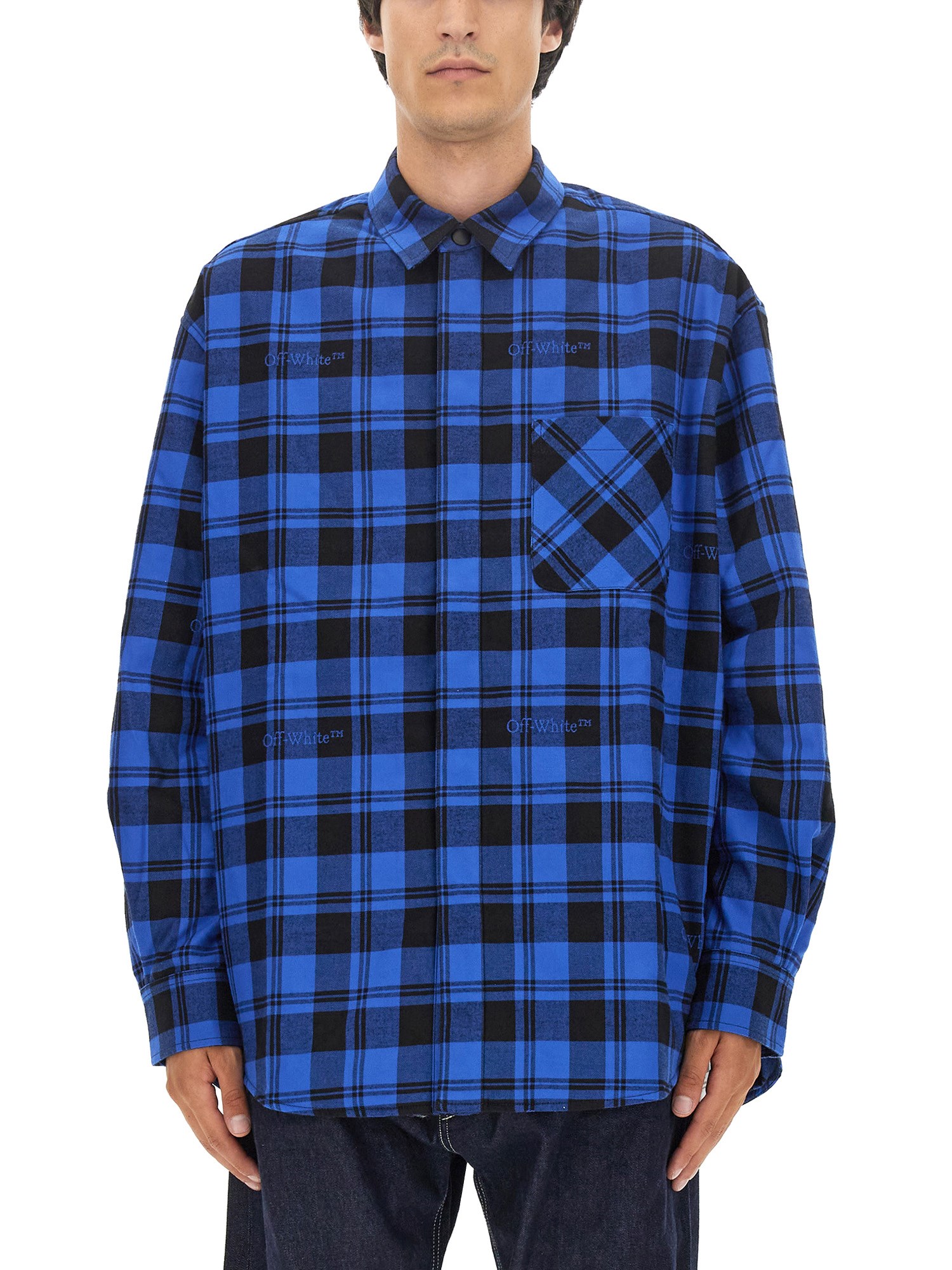 OFF-WHITE off-white check print shirt