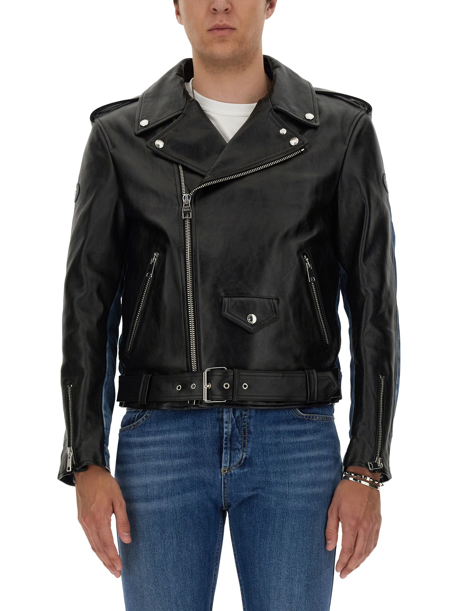 Alexander McQueen alexander mcqueen combo biker jacket