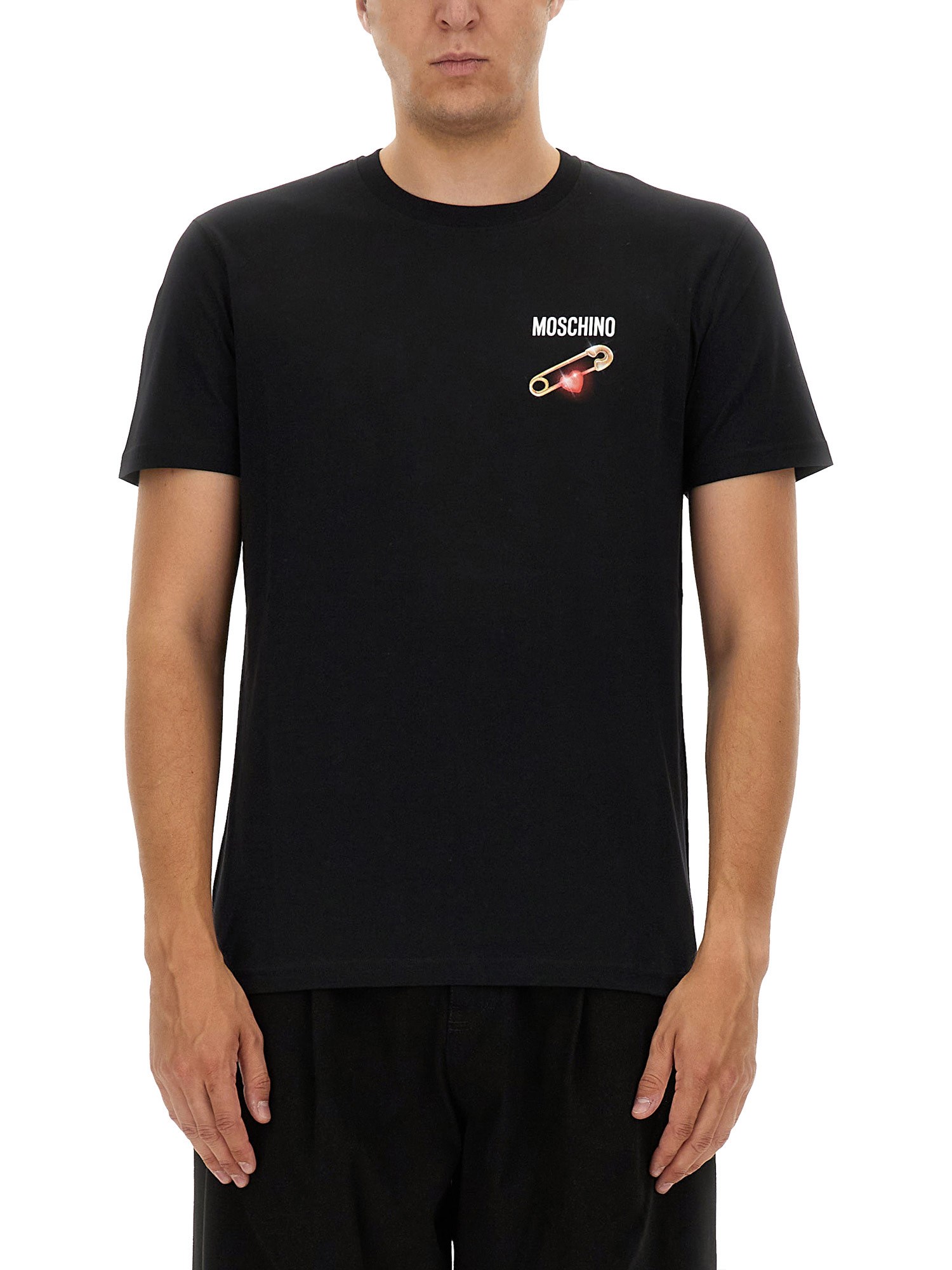 Moschino moschino t-shirt with logo patch