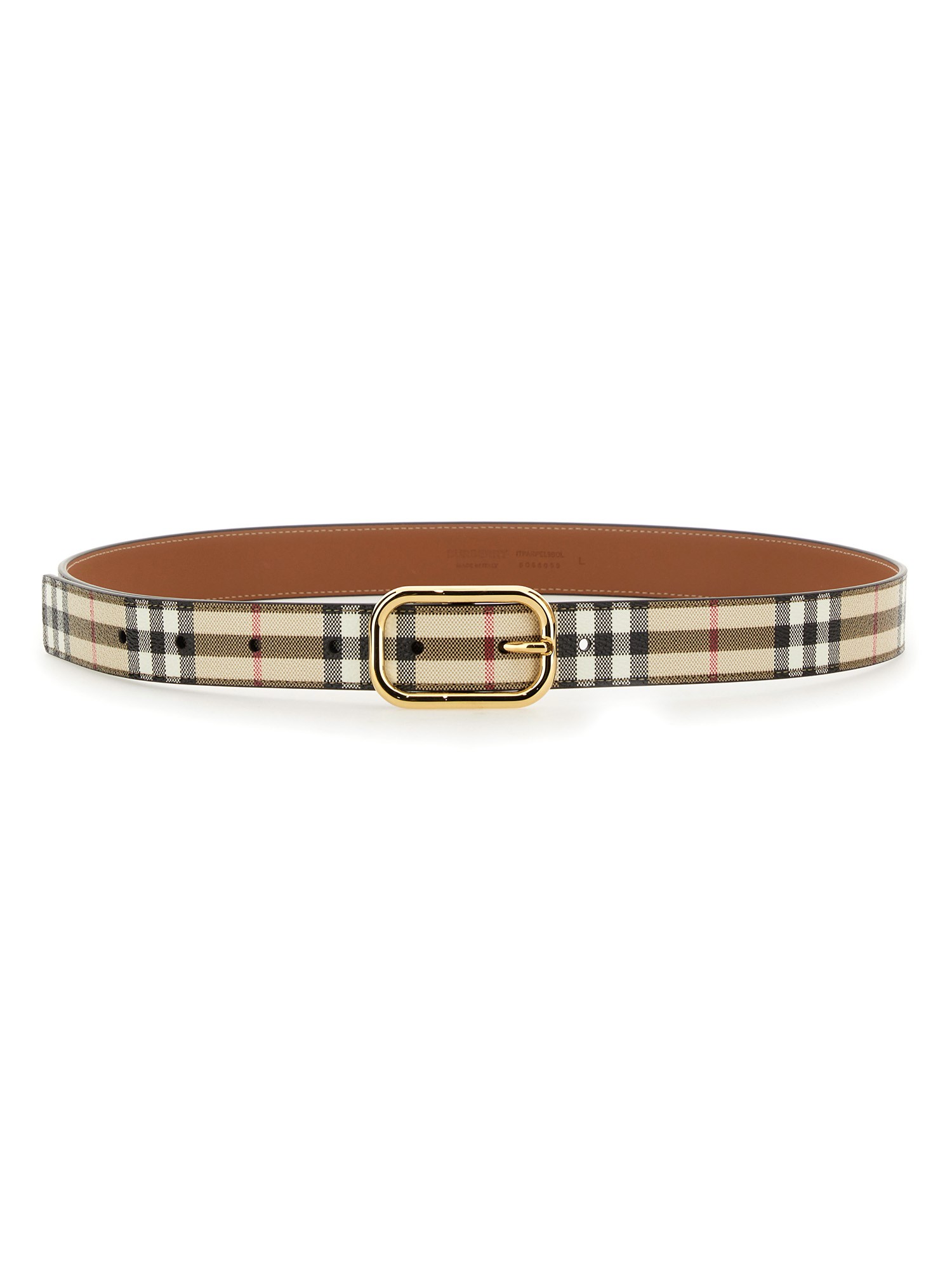 Burberry burberry check fabric belt