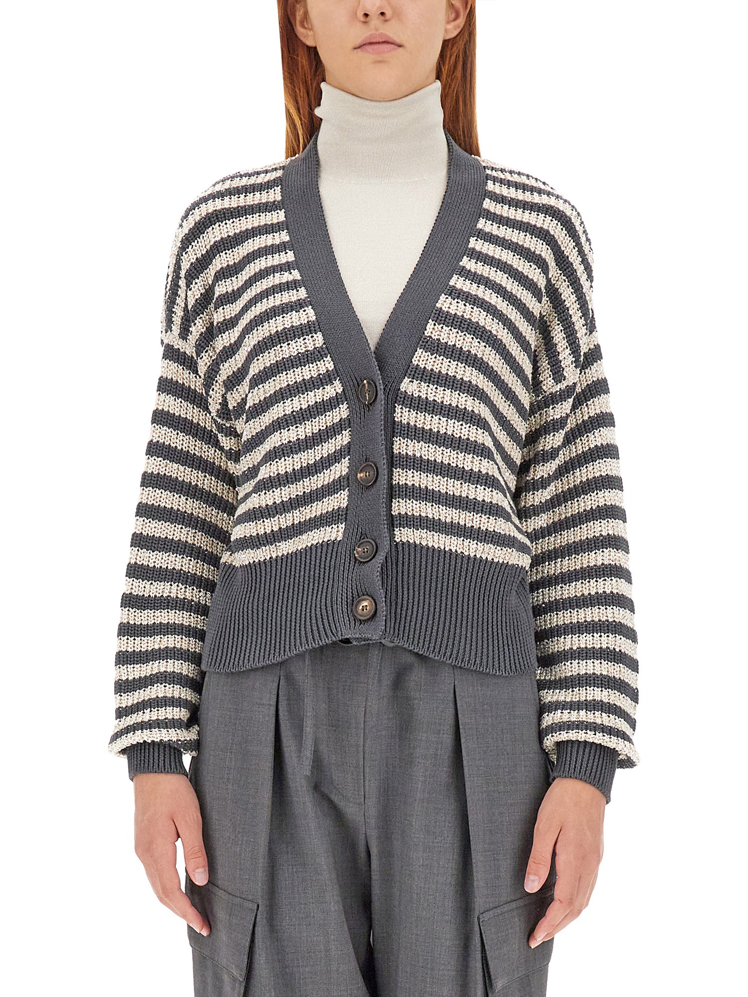 Brunello Cucinelli brunello cucinelli striped cardigan