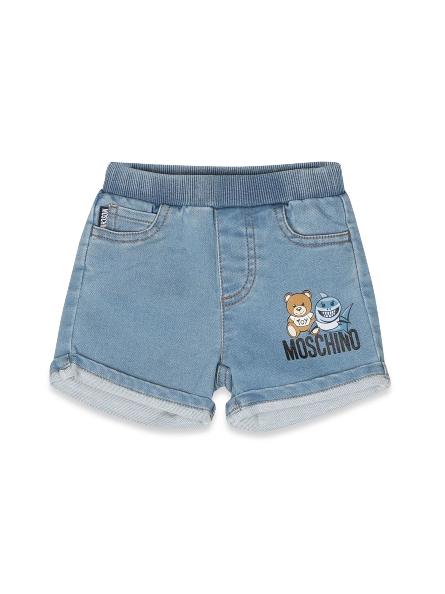 Moschino moschino denim fleece shorts