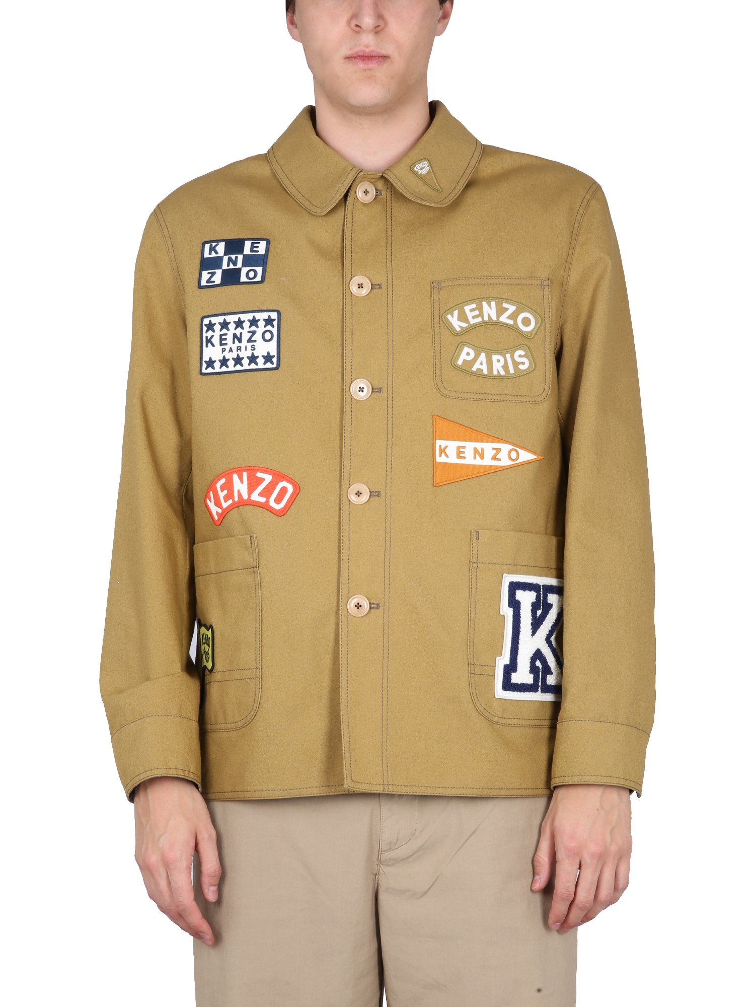 Kenzo kenzo jacket with logo patch