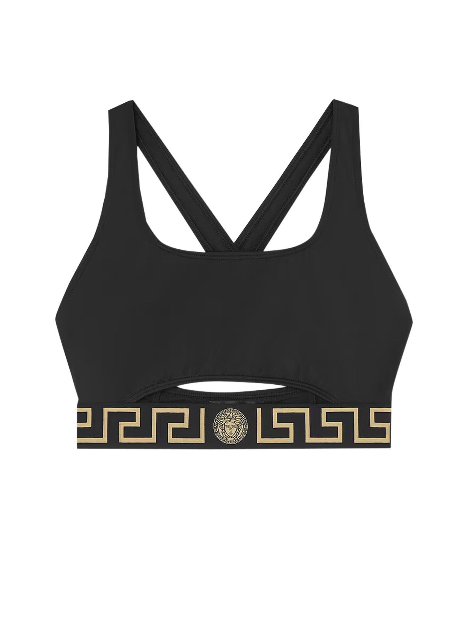 Versace versace bikini top with greek border