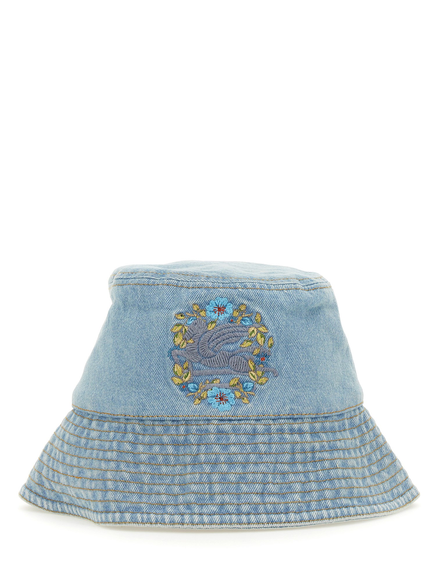 Etro etro bucket hat with pegasus embroidery