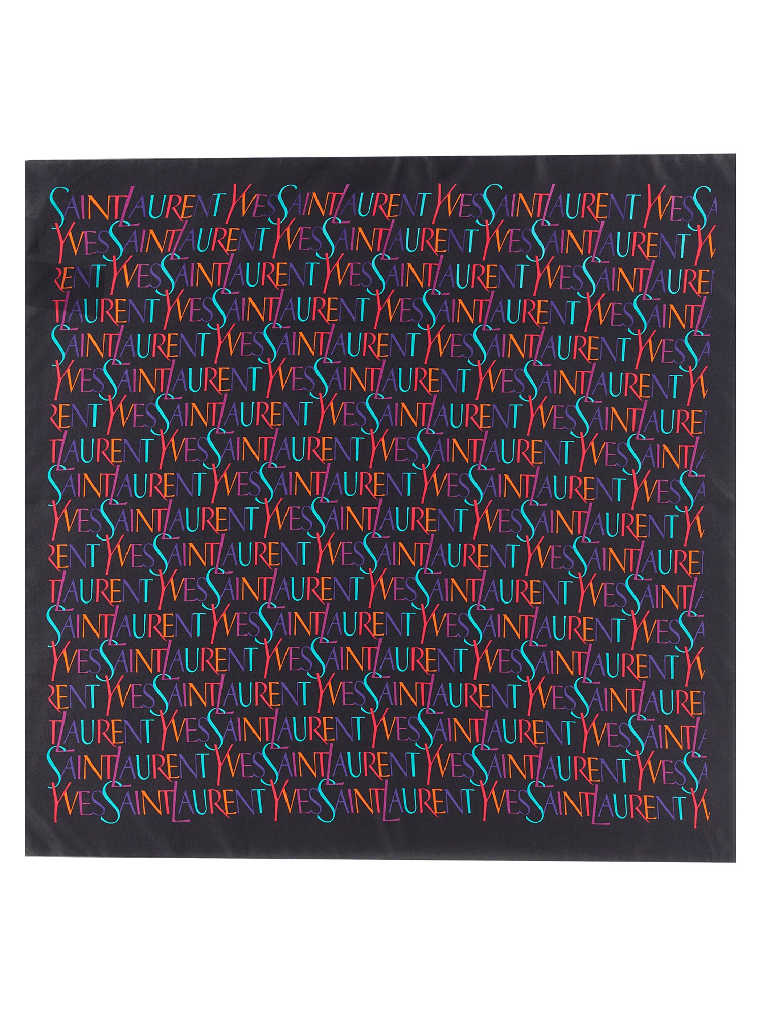 Saint Laurent saint laurent square scarf with logo pattern