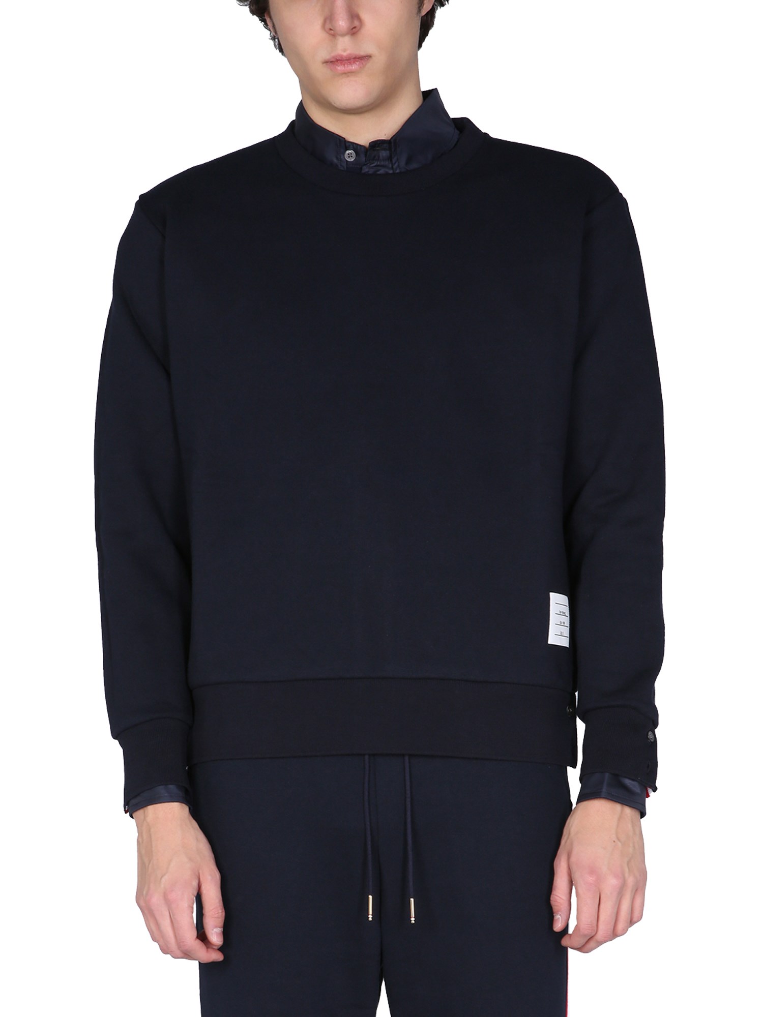 Thom Browne thom browne sweatshirt with tricolor inlay