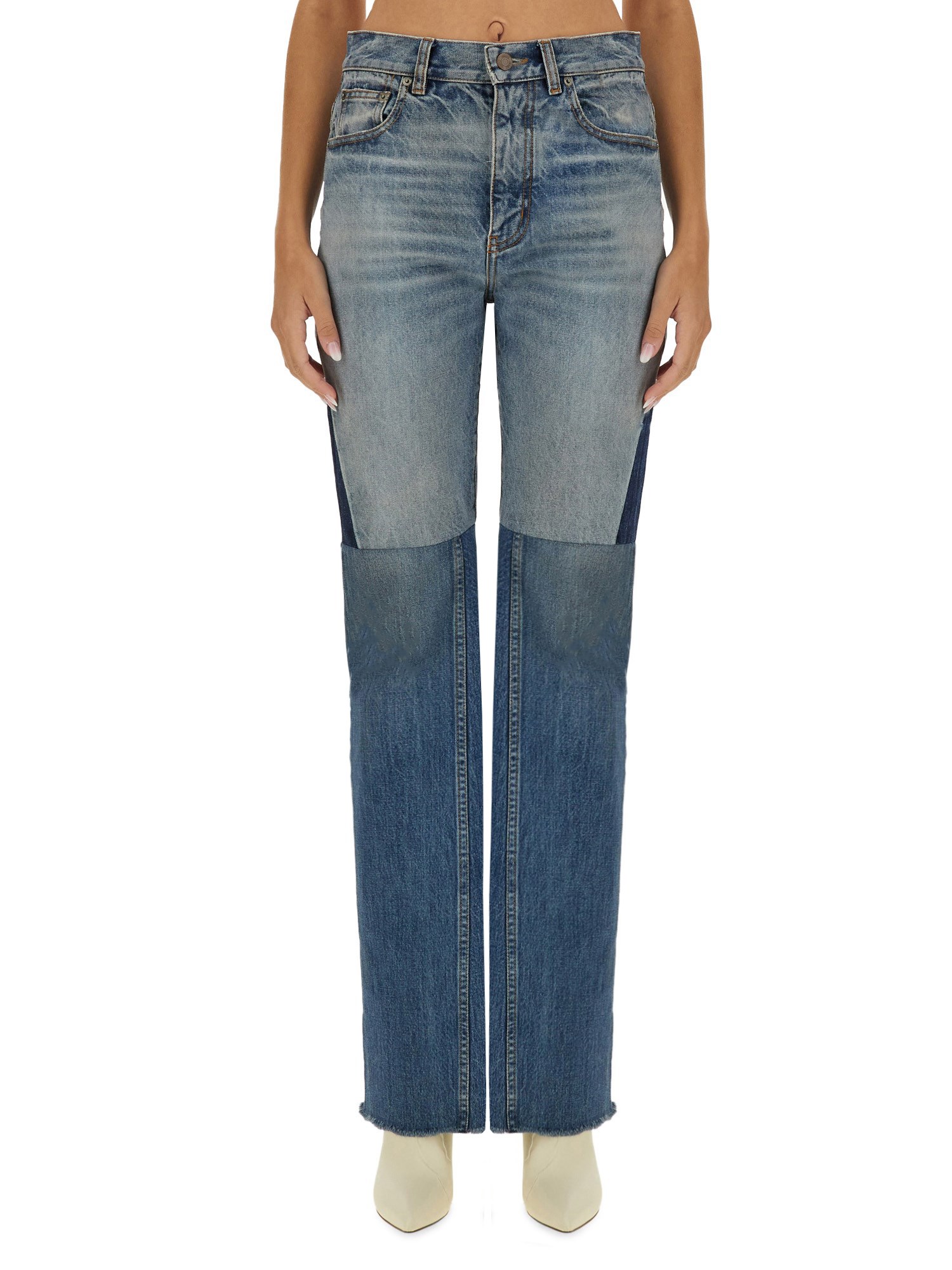  chloe' patchwork denim jeans