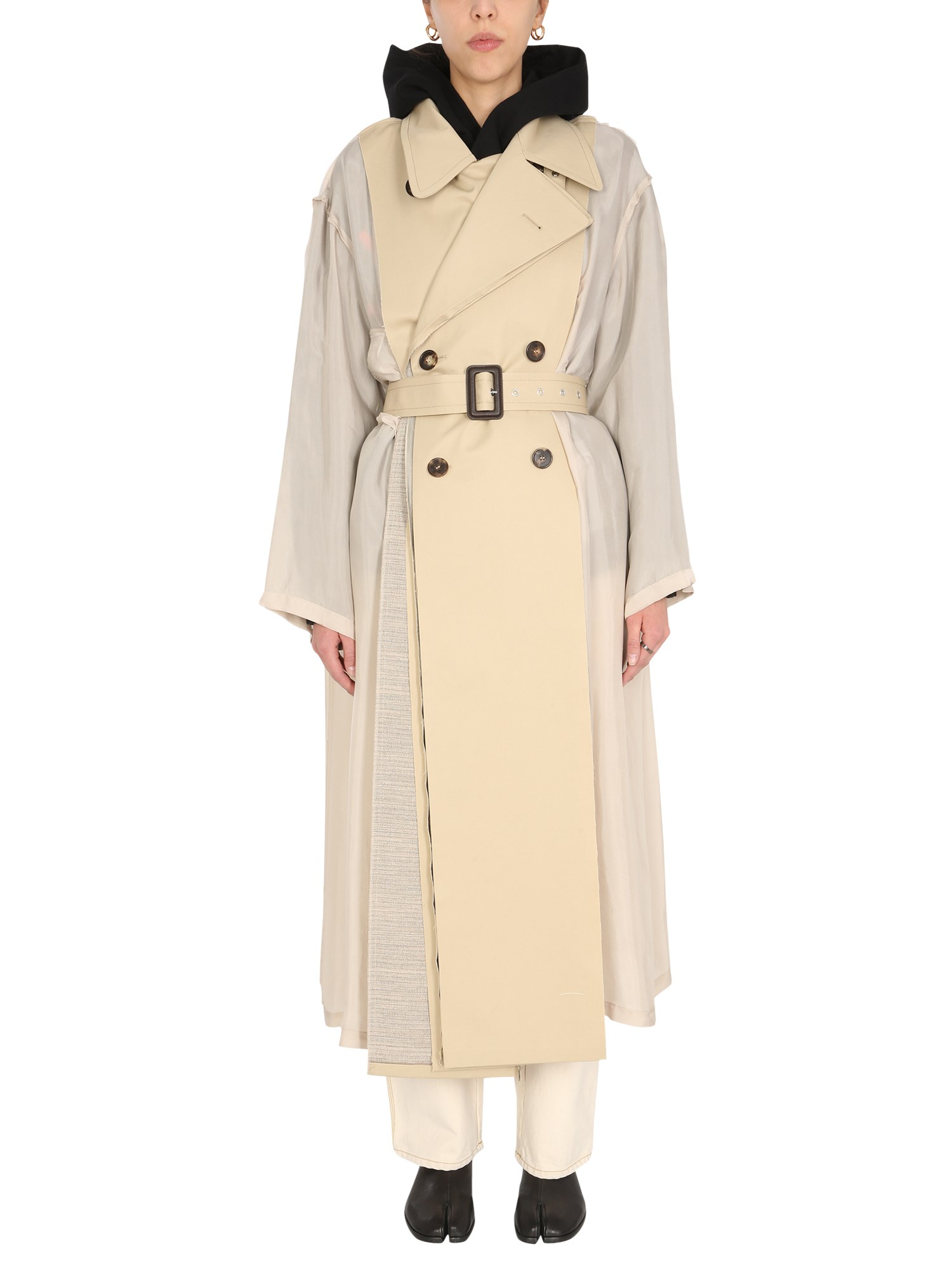 Maison Margiela maison margiela two-material trench