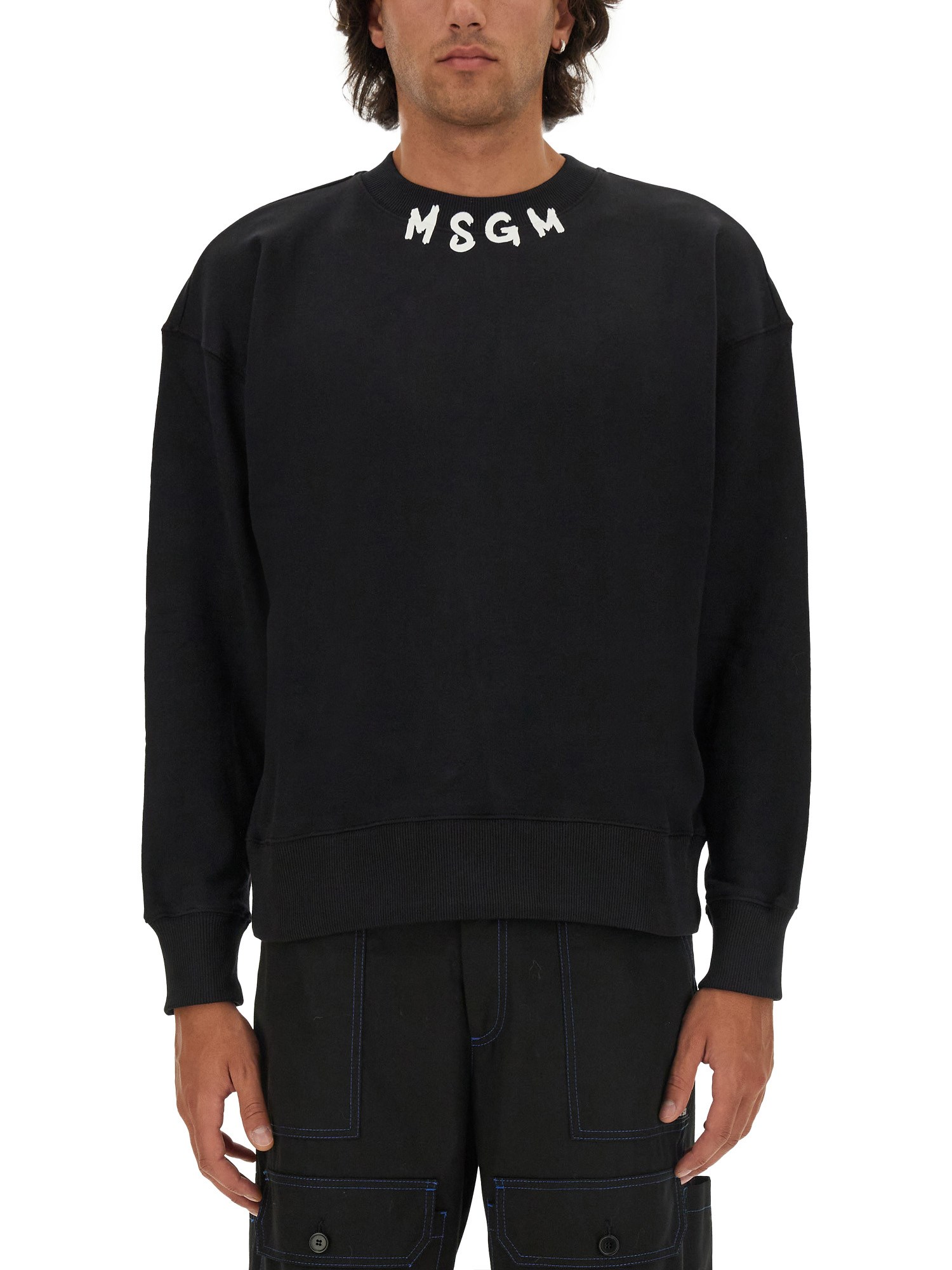 Msgm msgm sweatshirt with brushed logo