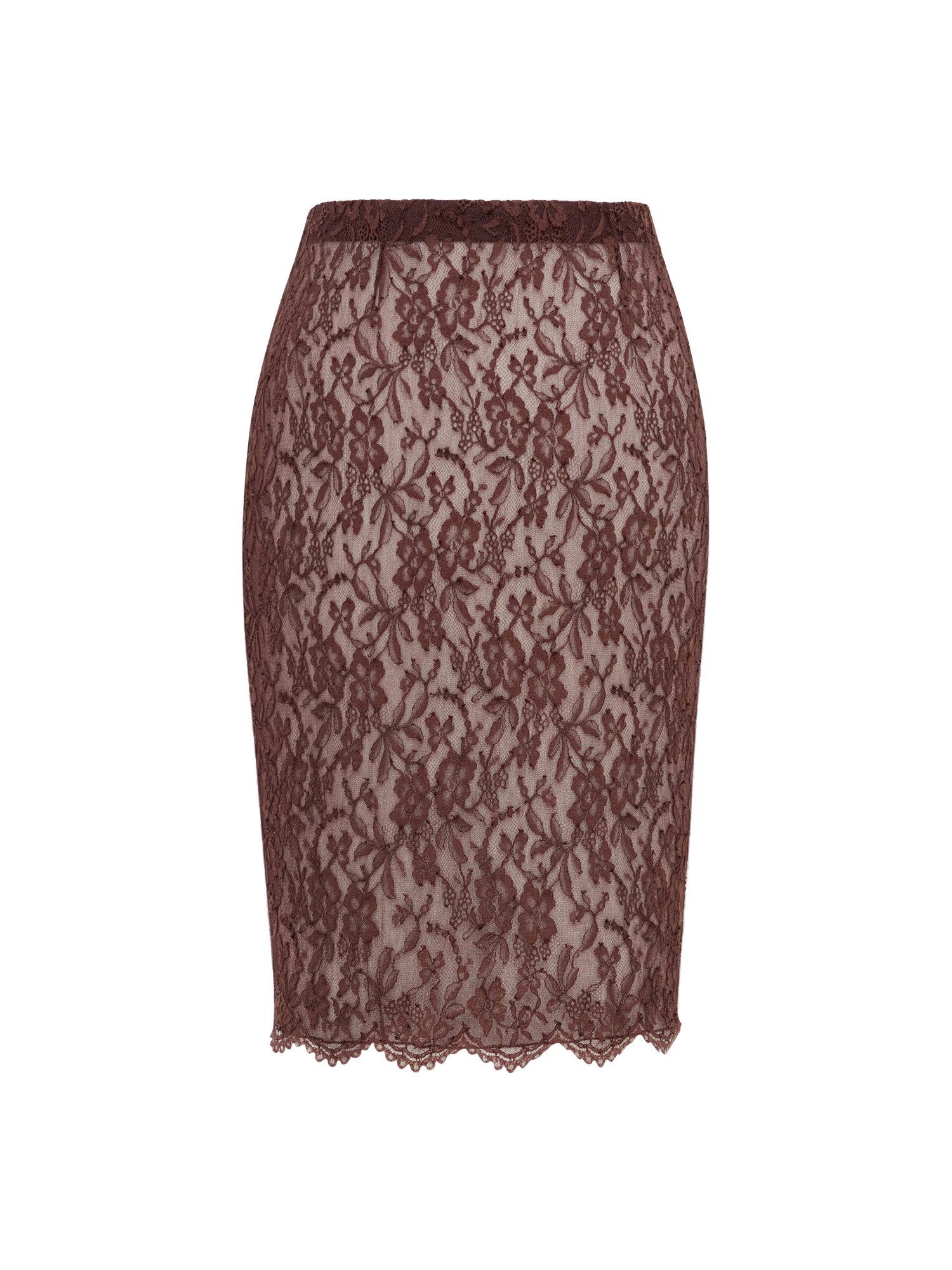 Saint Laurent saint laurent lace pencil skirt