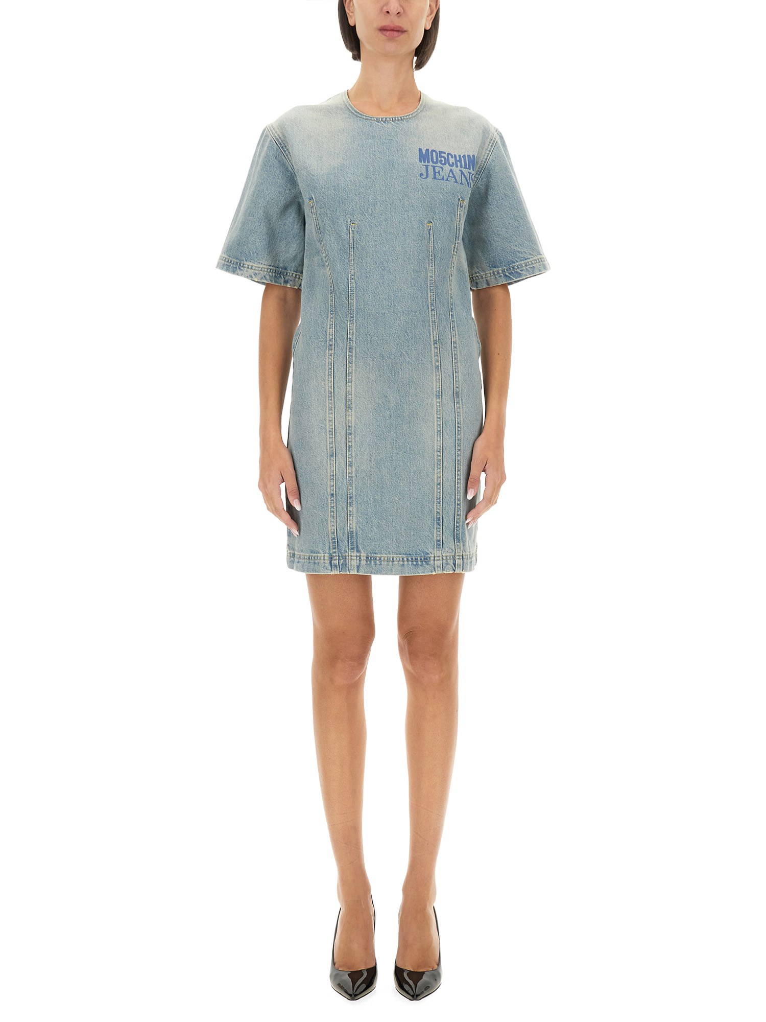 Moschino Jeans moschino jeans smart codes denim mini dress