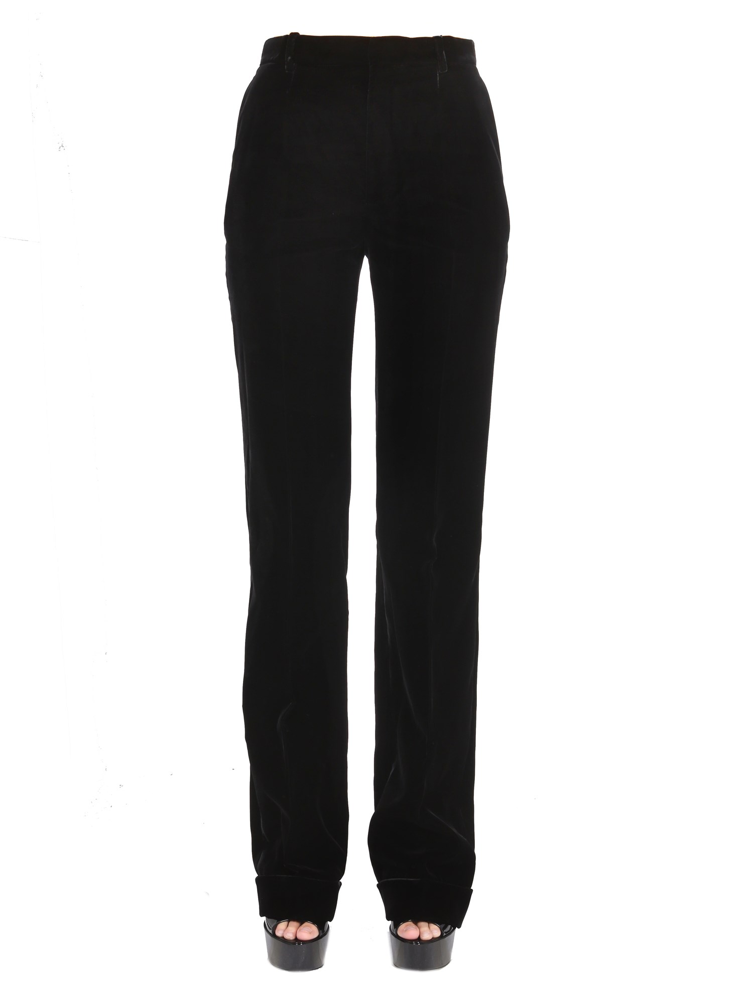 Saint Laurent saint laurent velvet and cupro pants