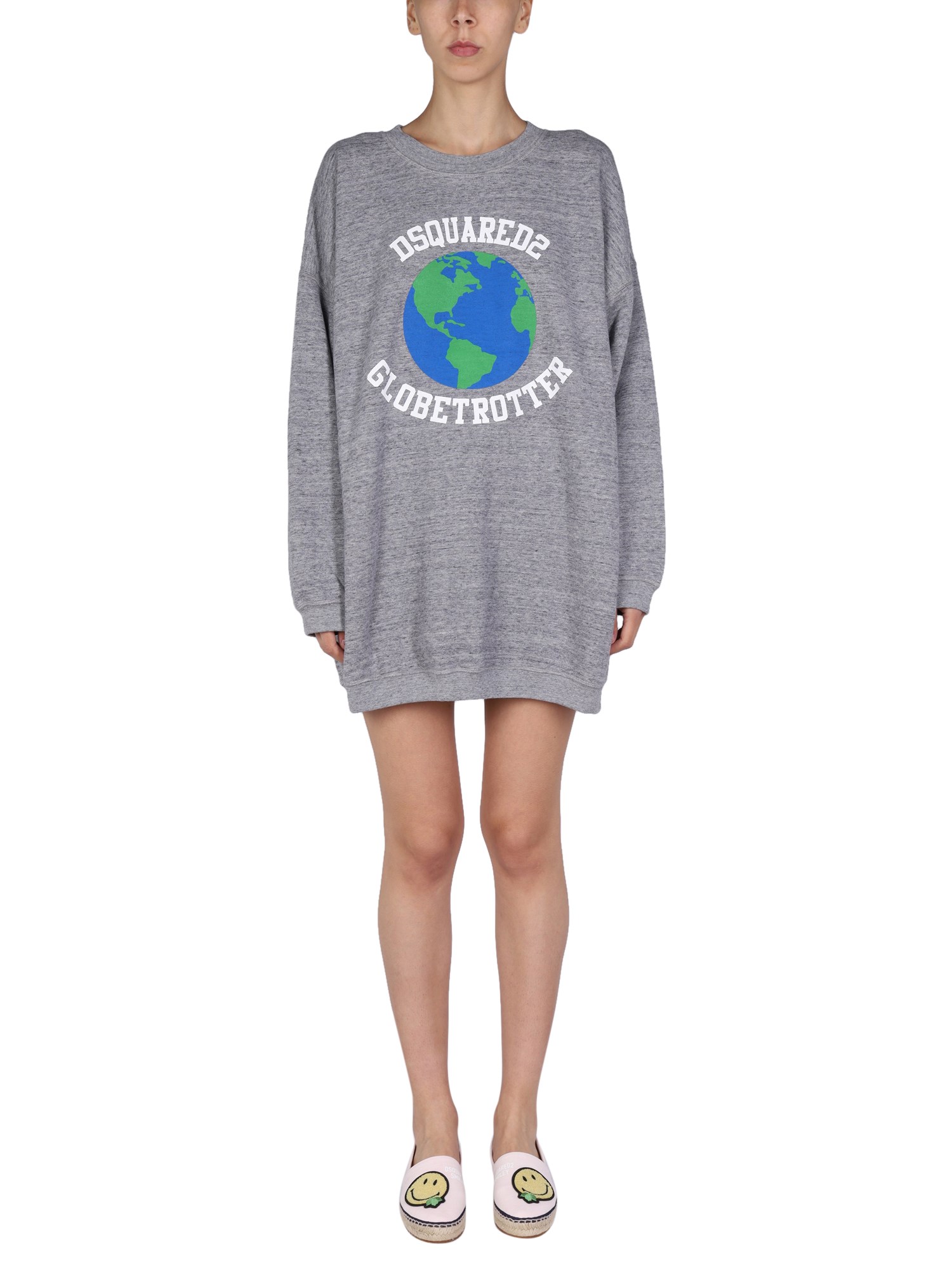 dsquared dsquared sweatshirt dress with logo print