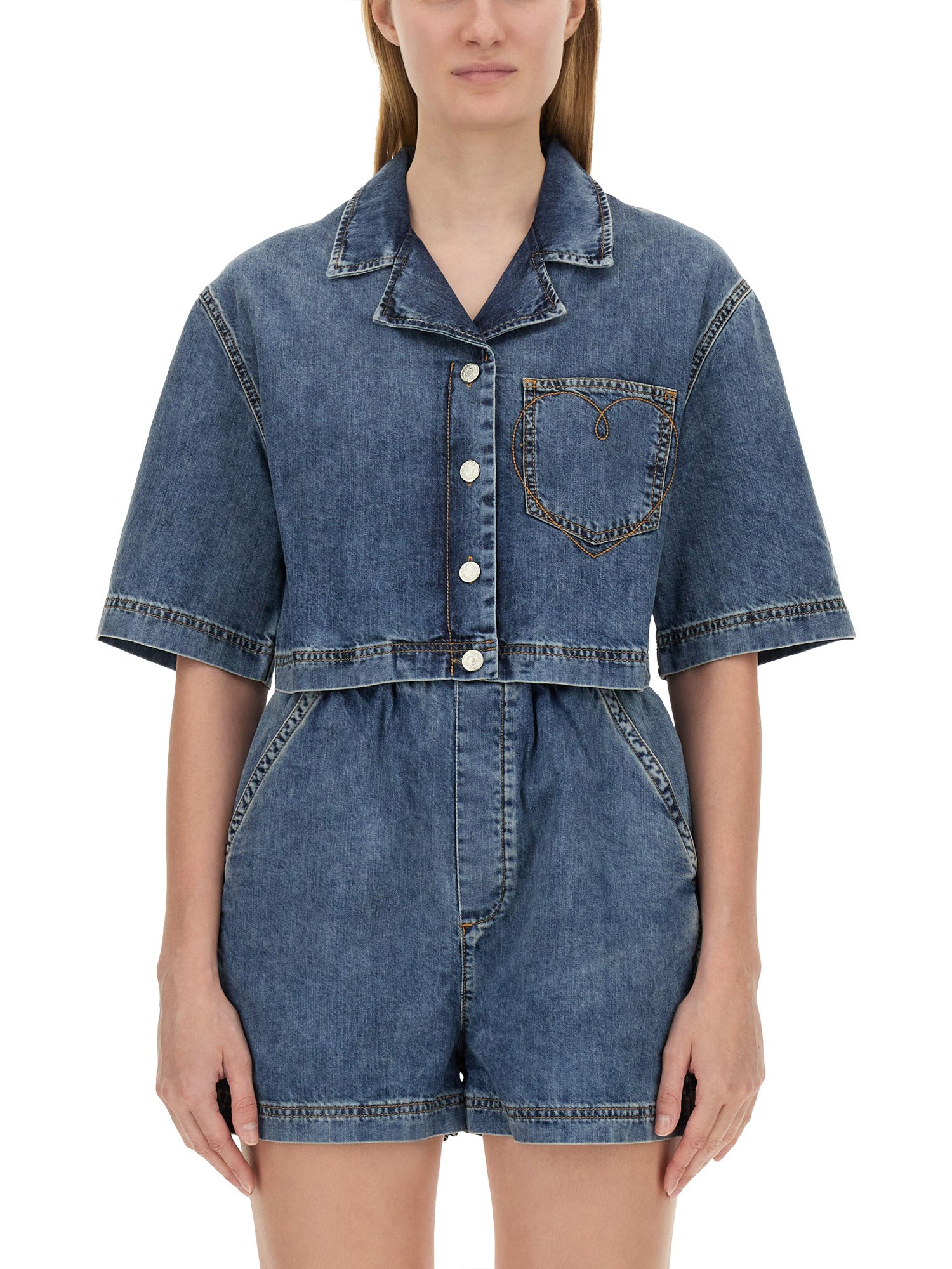 Moschino Jeans moschino jeans cropped shirt