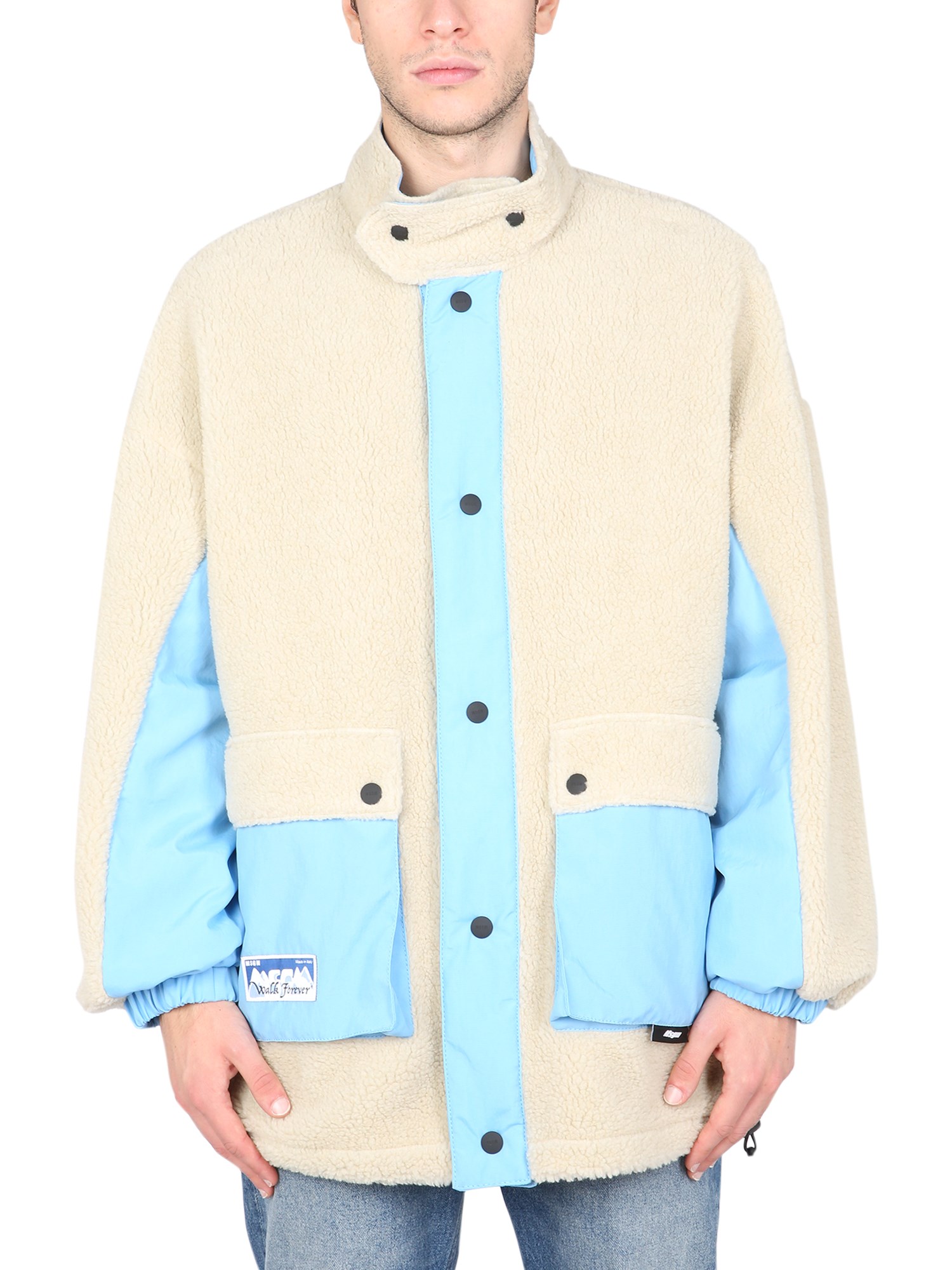 Msgm msgm reversible sherpa jacket