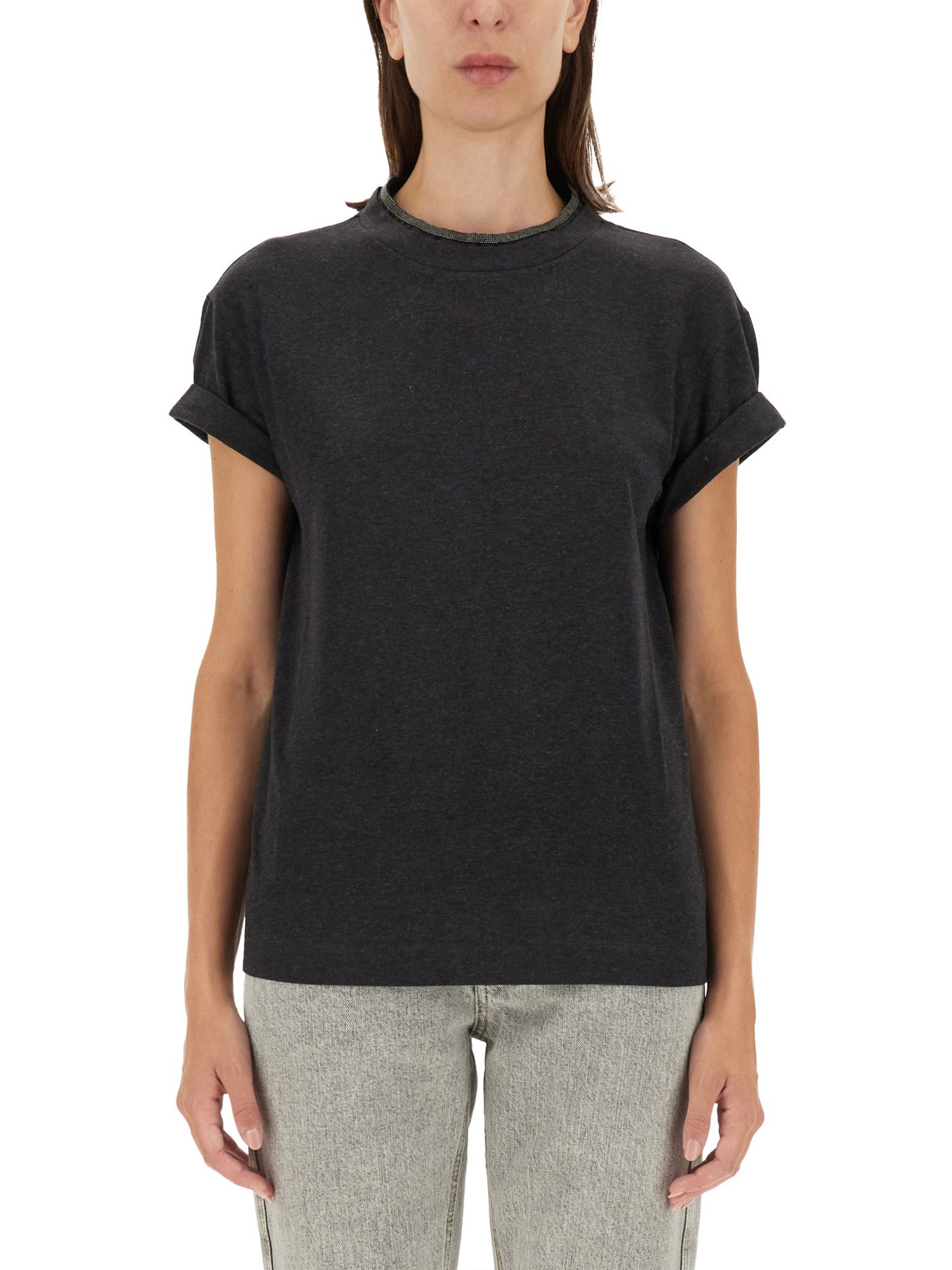 Brunello Cucinelli brunello cucinelli t-shirt with necklace