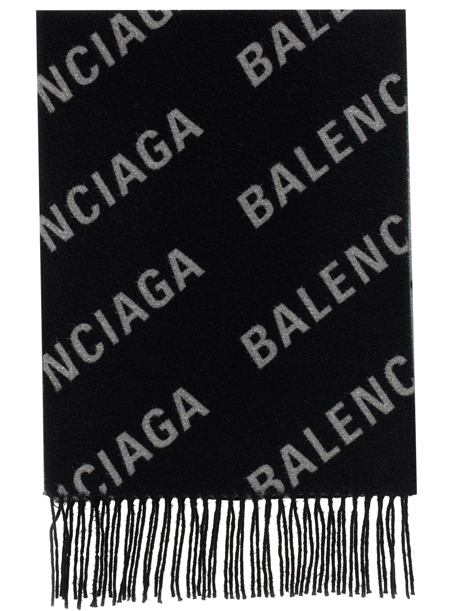 Balenciaga balenciaga wool scarf with logo