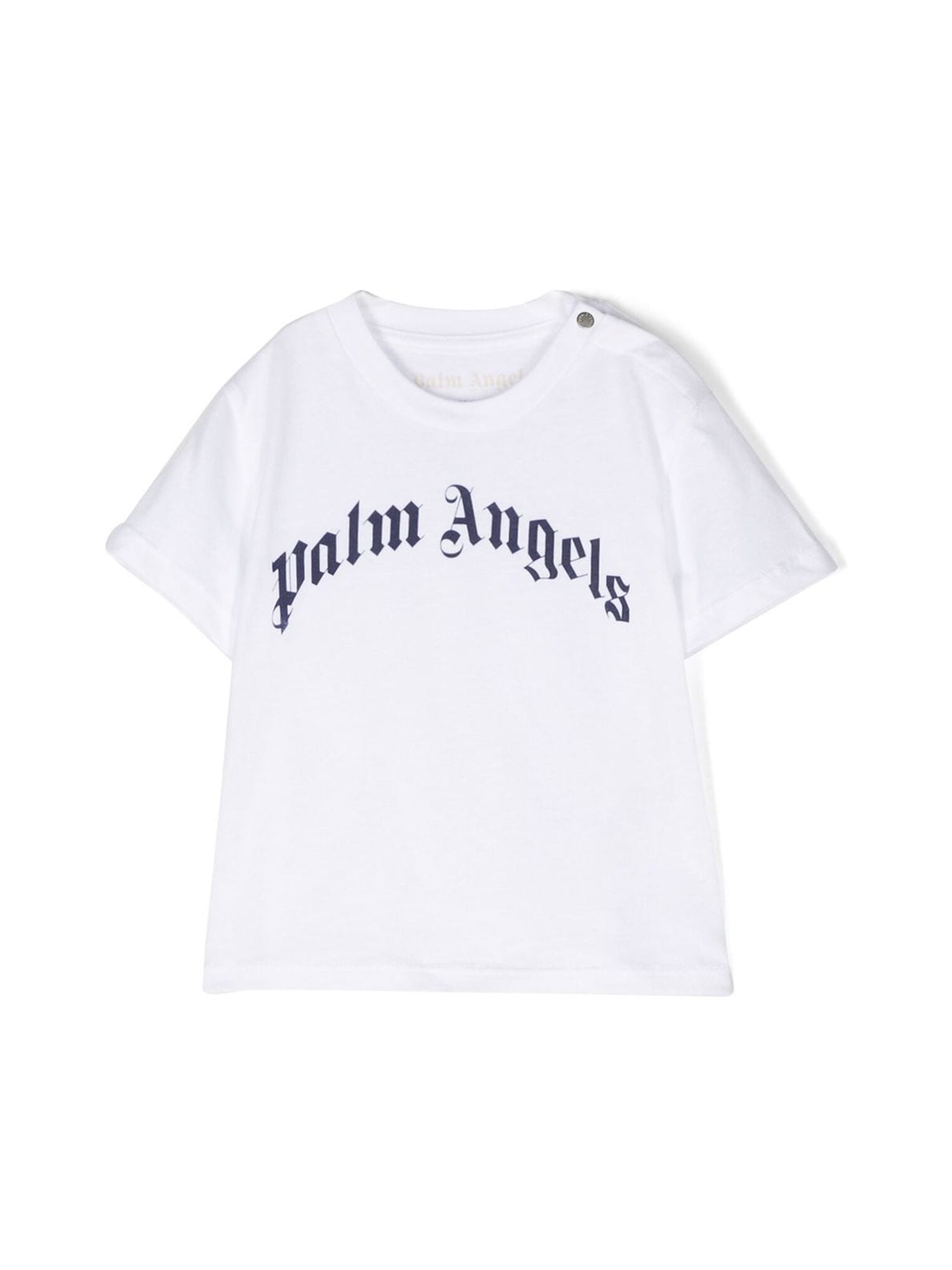 PALM ANGELS palm angels curved logo t-shirt