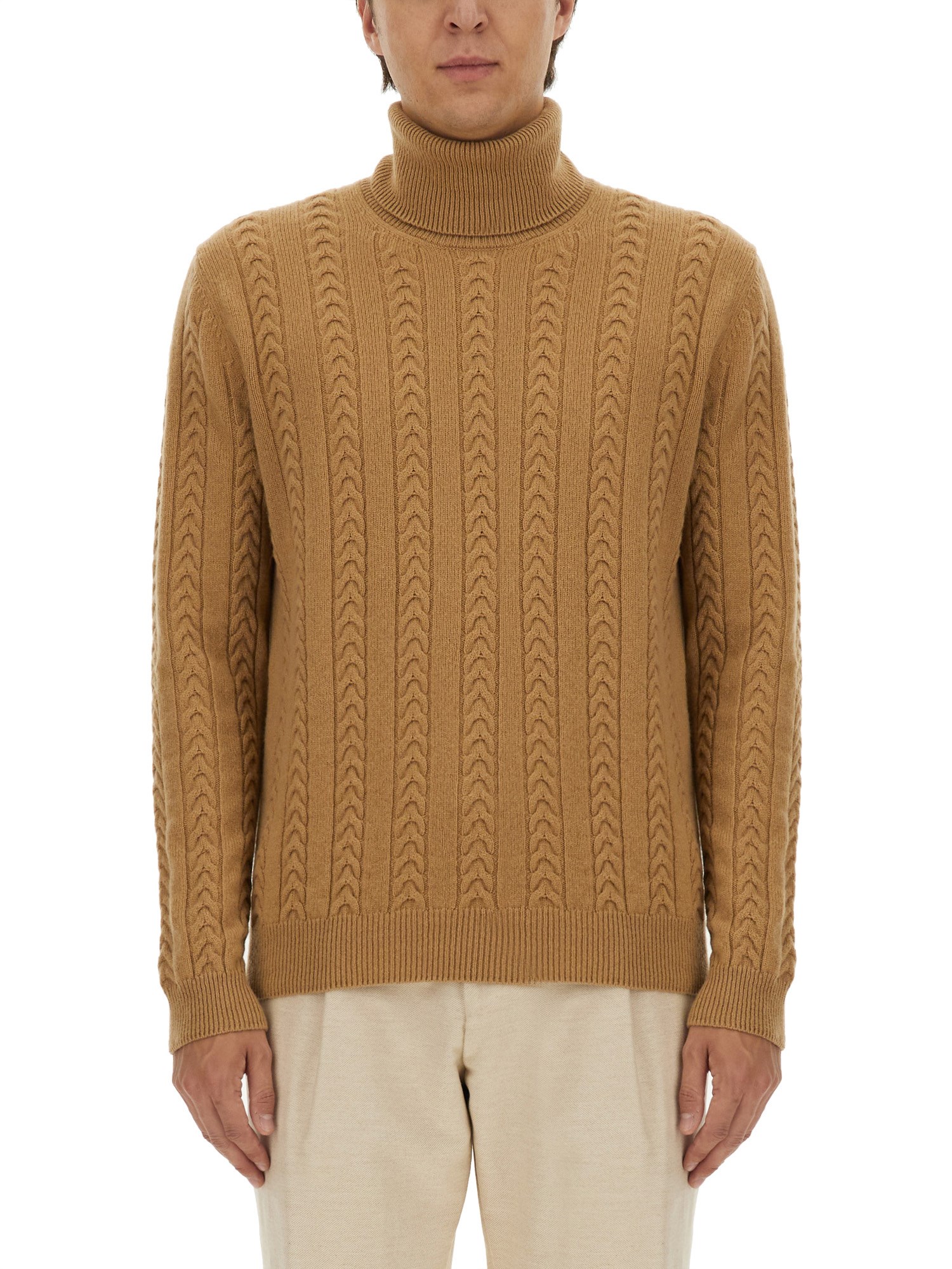 boss camel boss camel wool and cashmere sweater