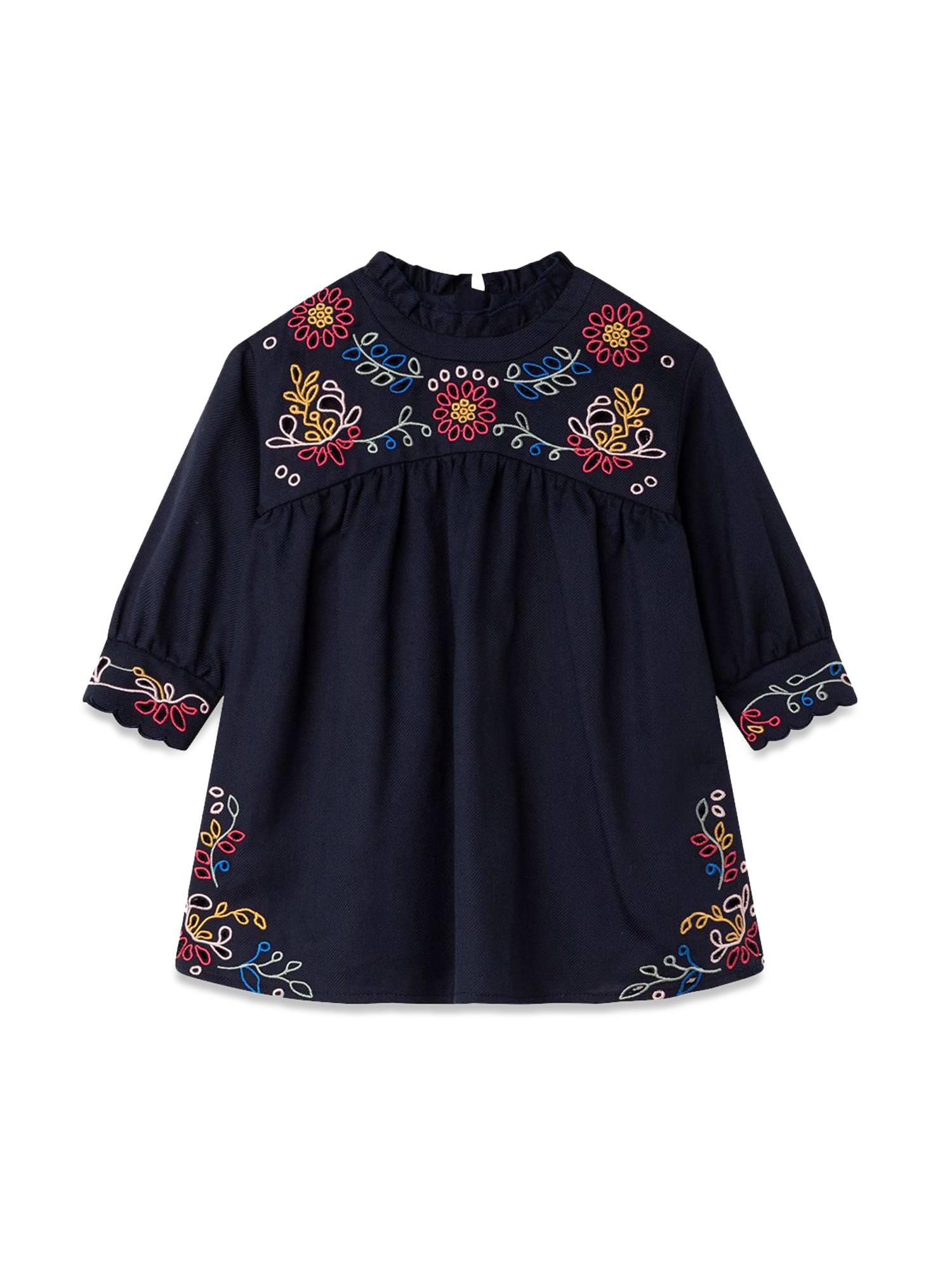  chloe' flower embroidery dress